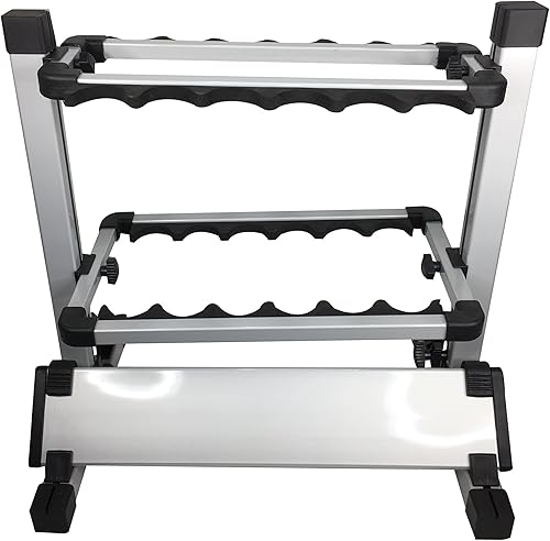 Pactrade Marine Soporte de caña de pescar aleación de aluminio portátil 12 vertical Rack barco casa garaje