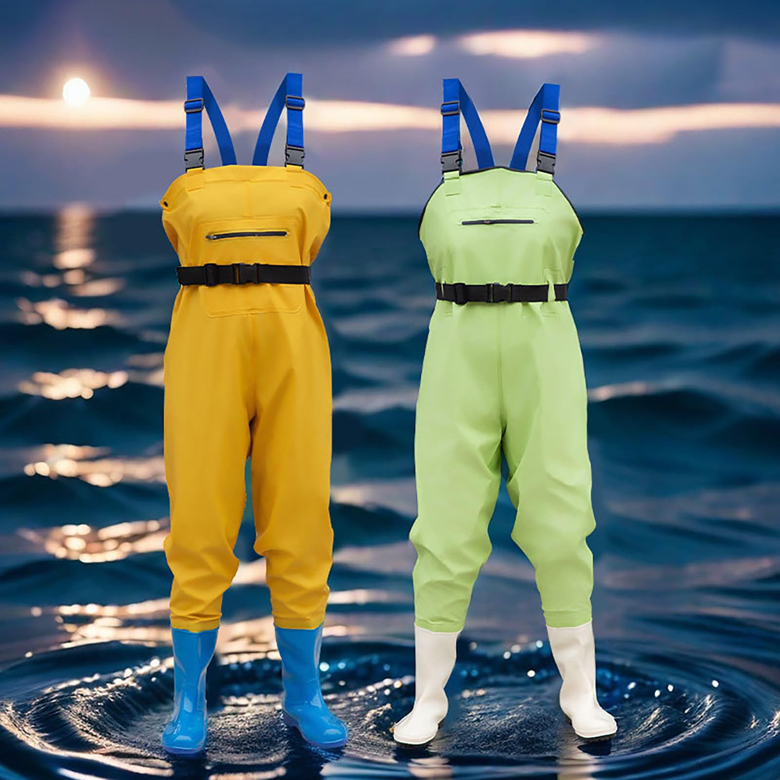 Mono Resistente para Hombre, vadeador para niños, Equipo Ligero para Actividades al Aire Libre, Pesca, Senderismo, Camping y Aventura