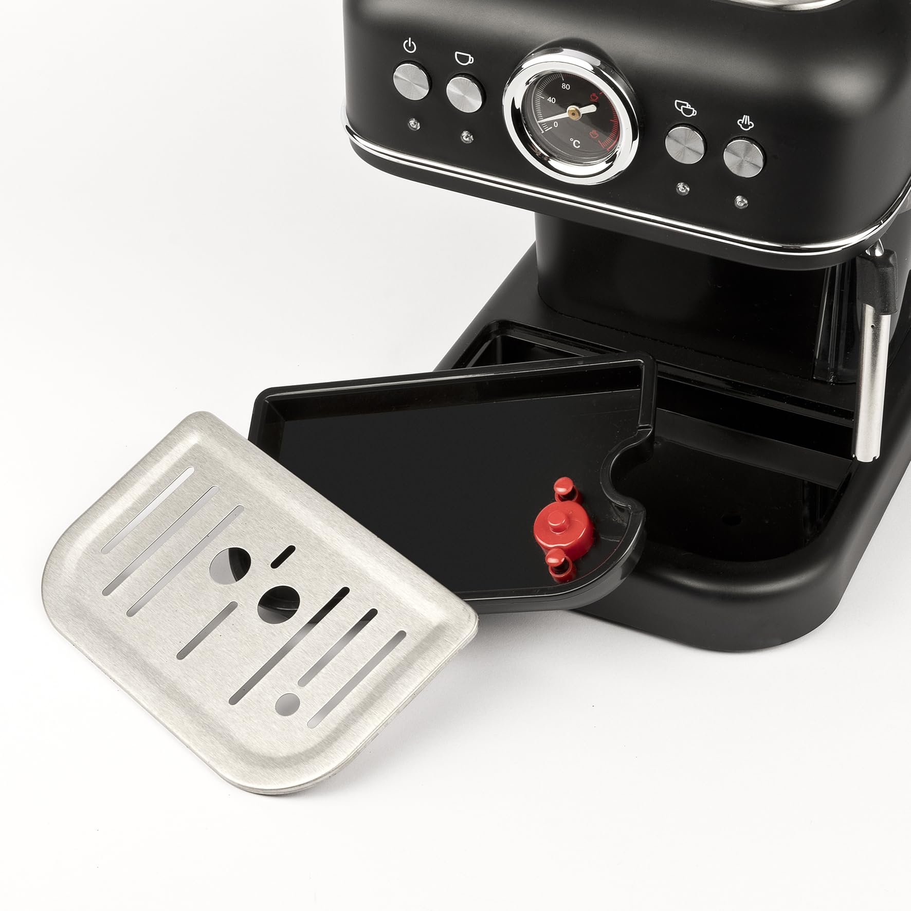 G3 Ferrari G10188 Alchimia Macchina da Caffè Espresso, 15 Bar, Compatibile con Cialde e Caffè in Polvere, Cappuccinatore, 3 Filtri INOX, Serbatoio 1.2L, Funzione Standby e Sleep, Scaldatazze