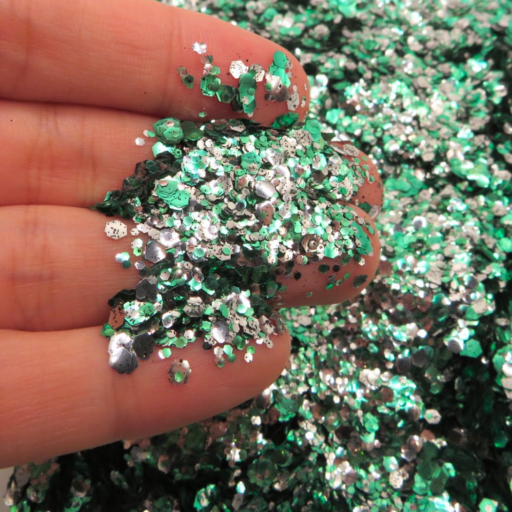Eco Glitter for Face and Body - Biodegradable Glitter Makeup Vegan Blend - Loose Festival Sparkle in a 6g Pot - Disco Zombie - Image 2