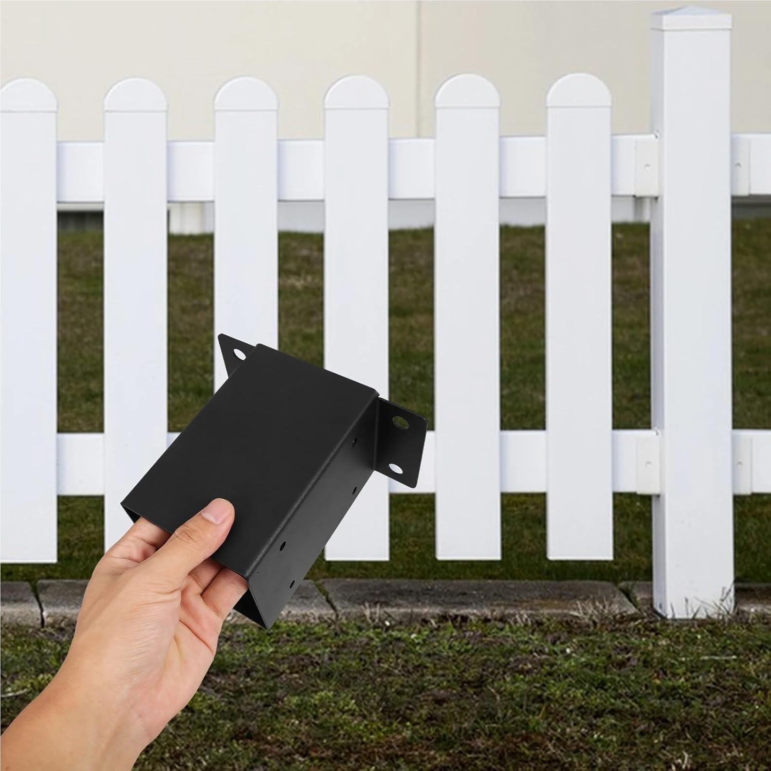 1 Set Heavy Duty Metal Column Bracket for Deck Fence Post Holder Base Anchor Supporting Large Weight Reusable Easy