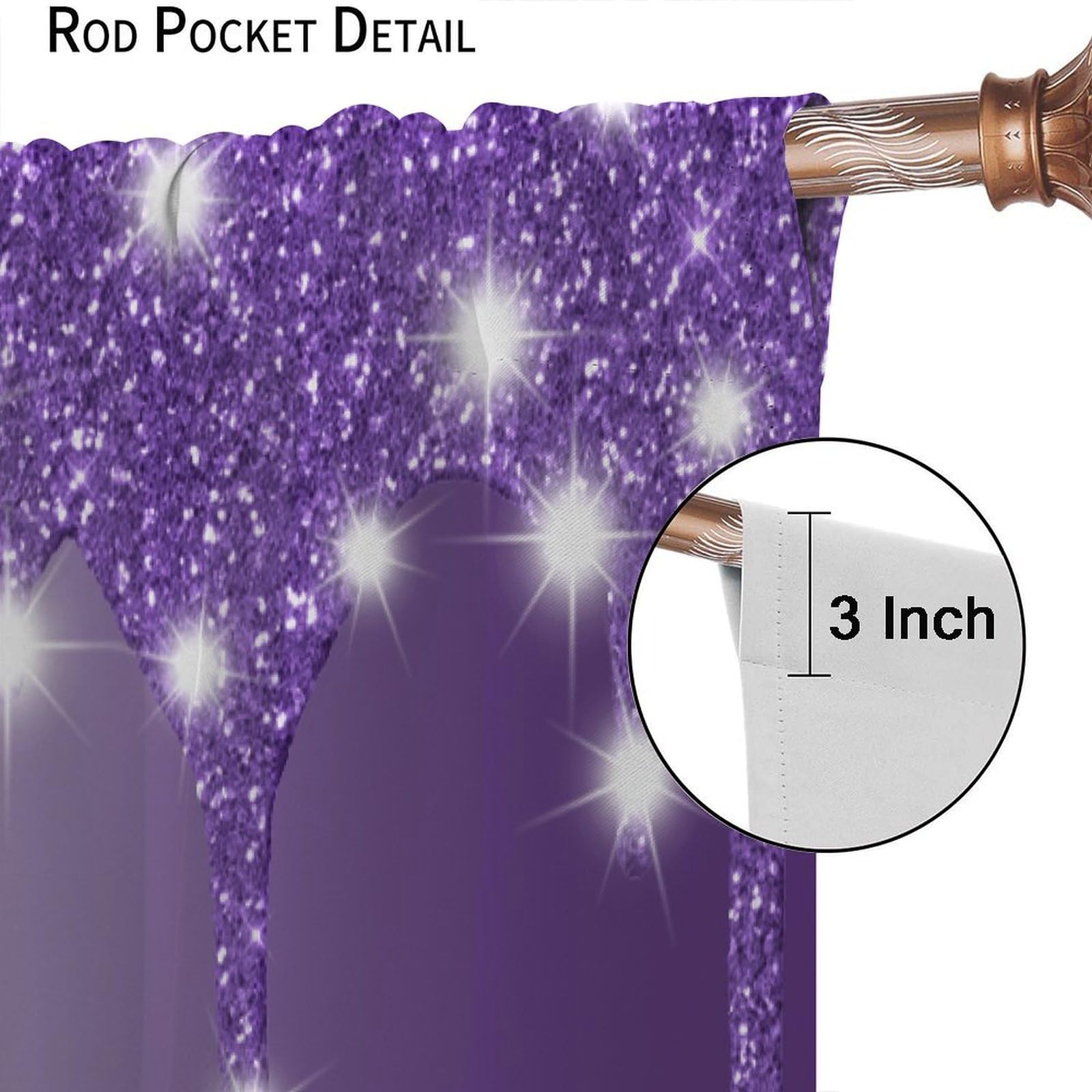 Amazon.com: ZhiRain Glitter Diamond Curtains Purple Shiny Drip