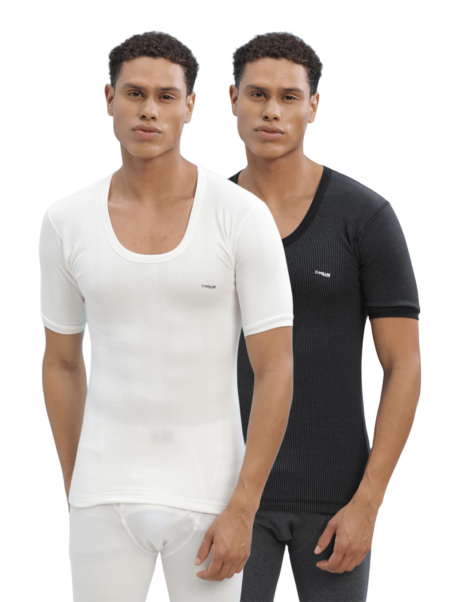 Ultra Thermal Round Neck Half Sleeve Top for Men Multicolour-image-41