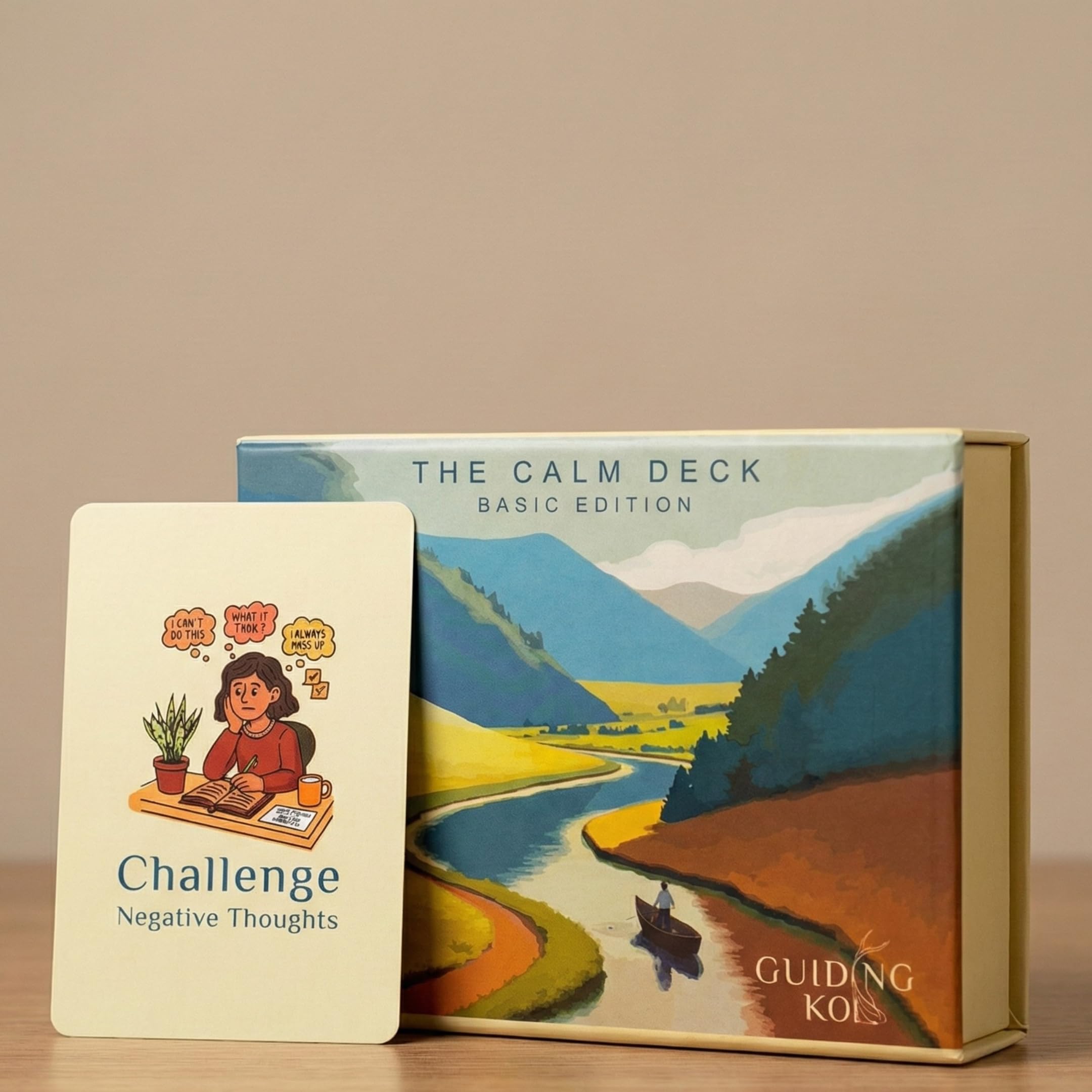 The Calm Deck | Basic Edition | Anxiety Management Cards | Psychologist-Designed | 15 Techniques with Guidebook-image-7