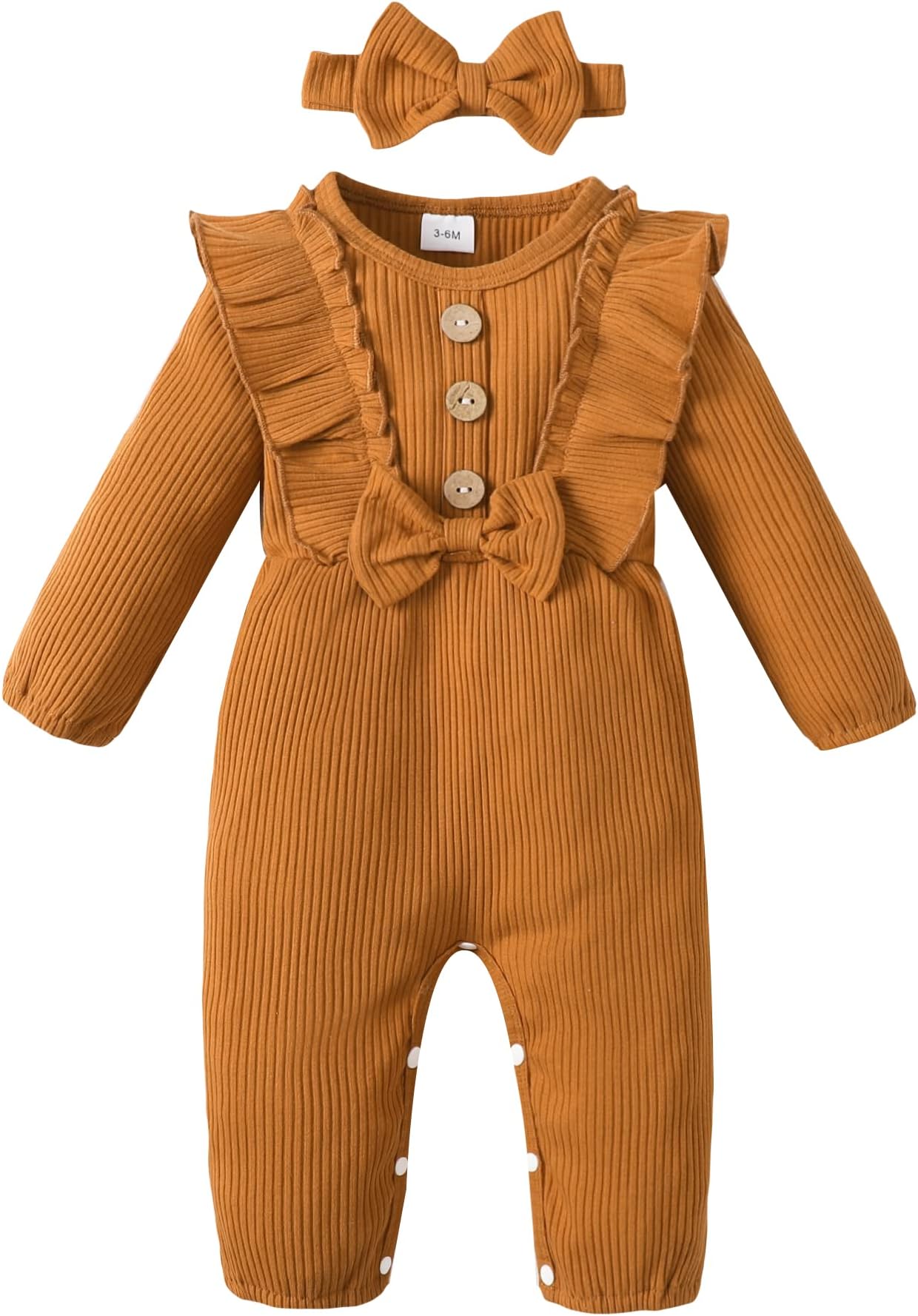 MioglrieNewborn Baby Girl Clothes Romper Cotton Newborn Outfit for Girls Cute Infant Girl Jumpsuits Clothes