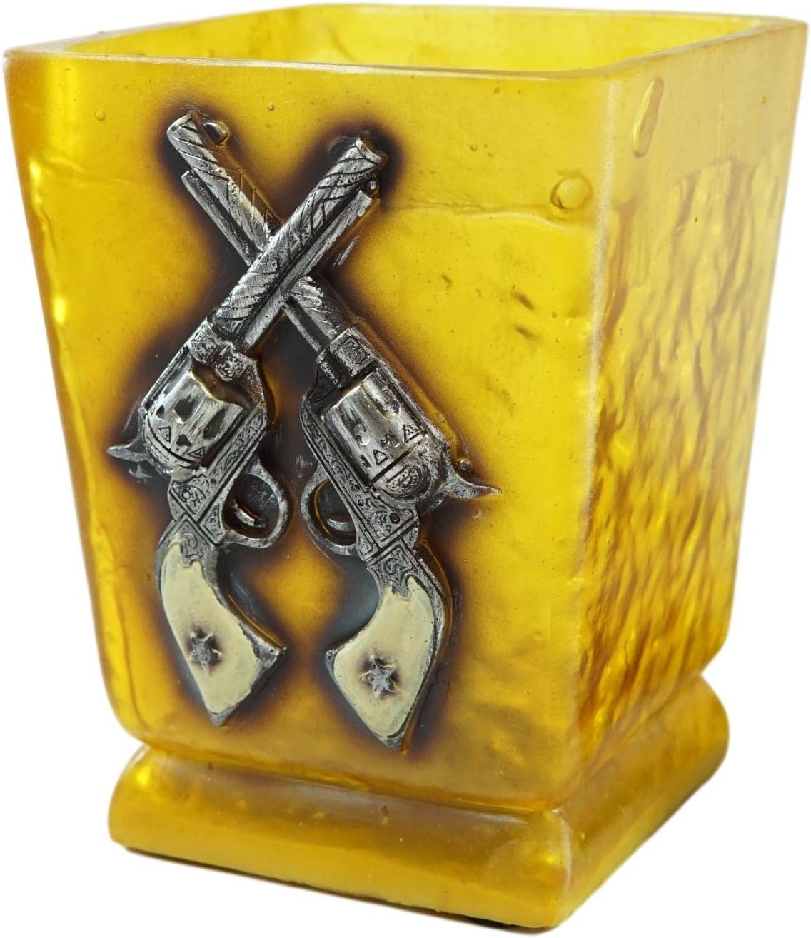 Ebros Gift Rustic Old World Western Cowboy Crossed Six Shooter Revolver Gun Pistols On Acrylic Glass Casing Night Light Lamp 6.25" H Wild West Decorative Accent