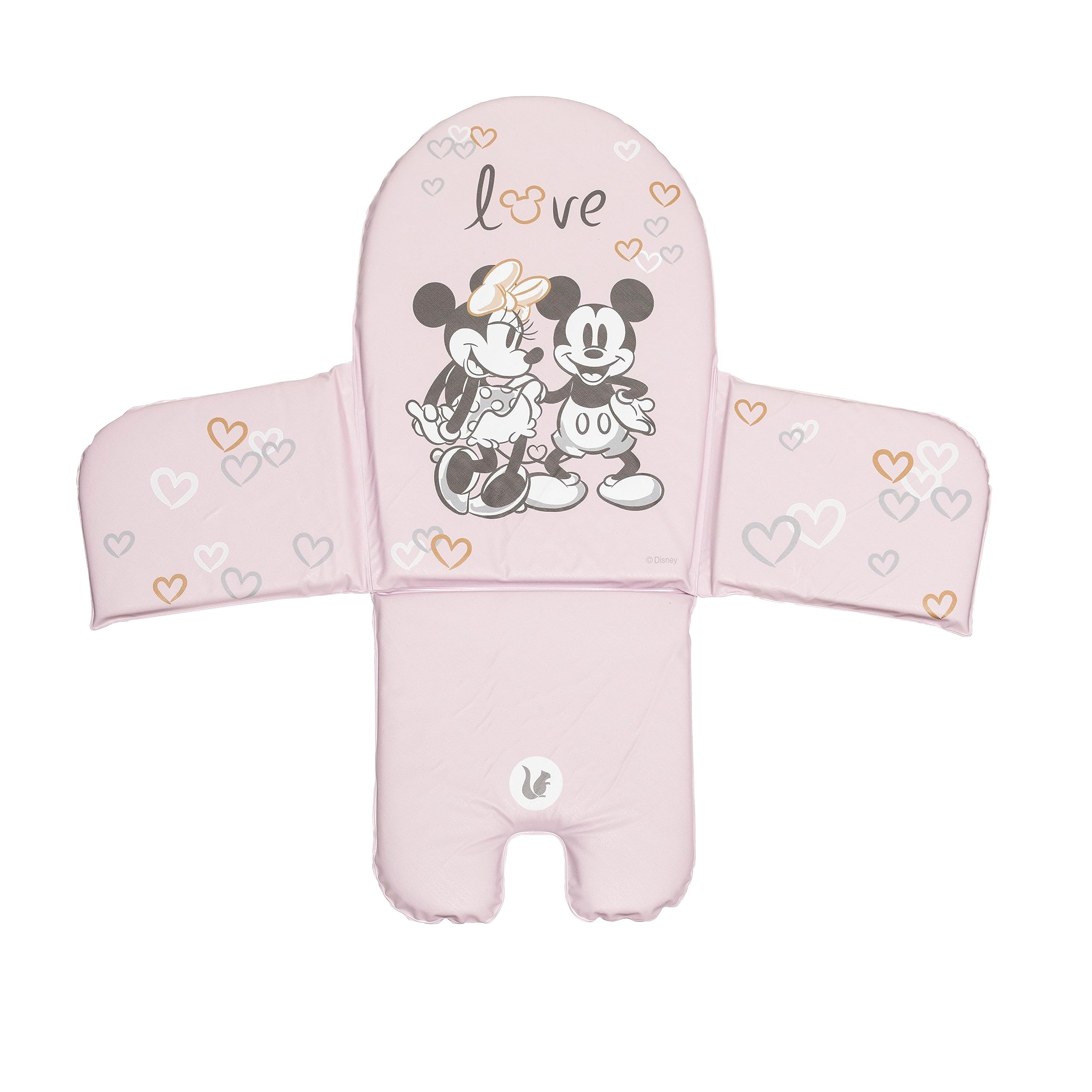 keeeper Cojín para trona Minnie, Uso universal para tronas, Con cierre de velcro, Lena, Rosa pastel