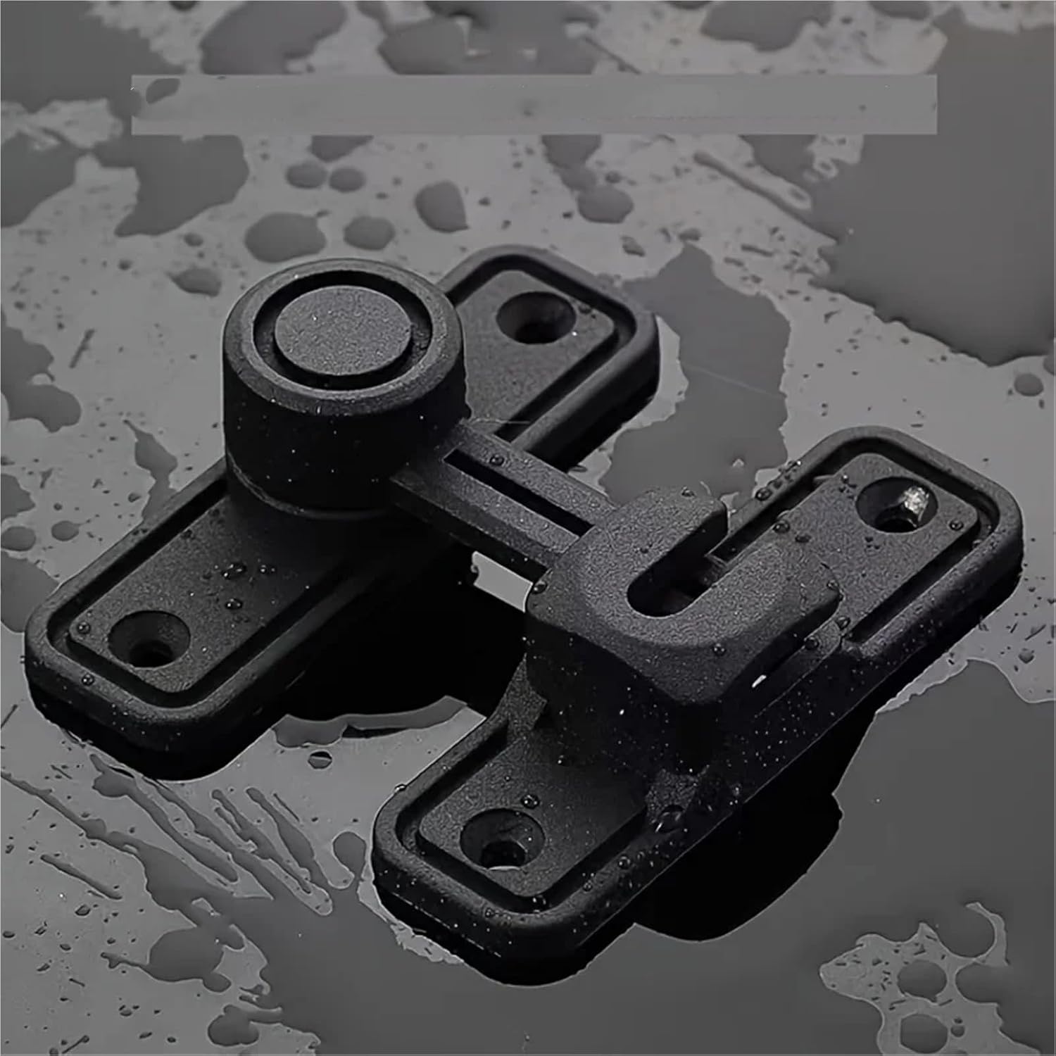 Degree Sliding Door Lock, Heavy Duty Flip Bolt Latch for Barn Door, Wine Cabinet & Closet Gate(Sliver)
