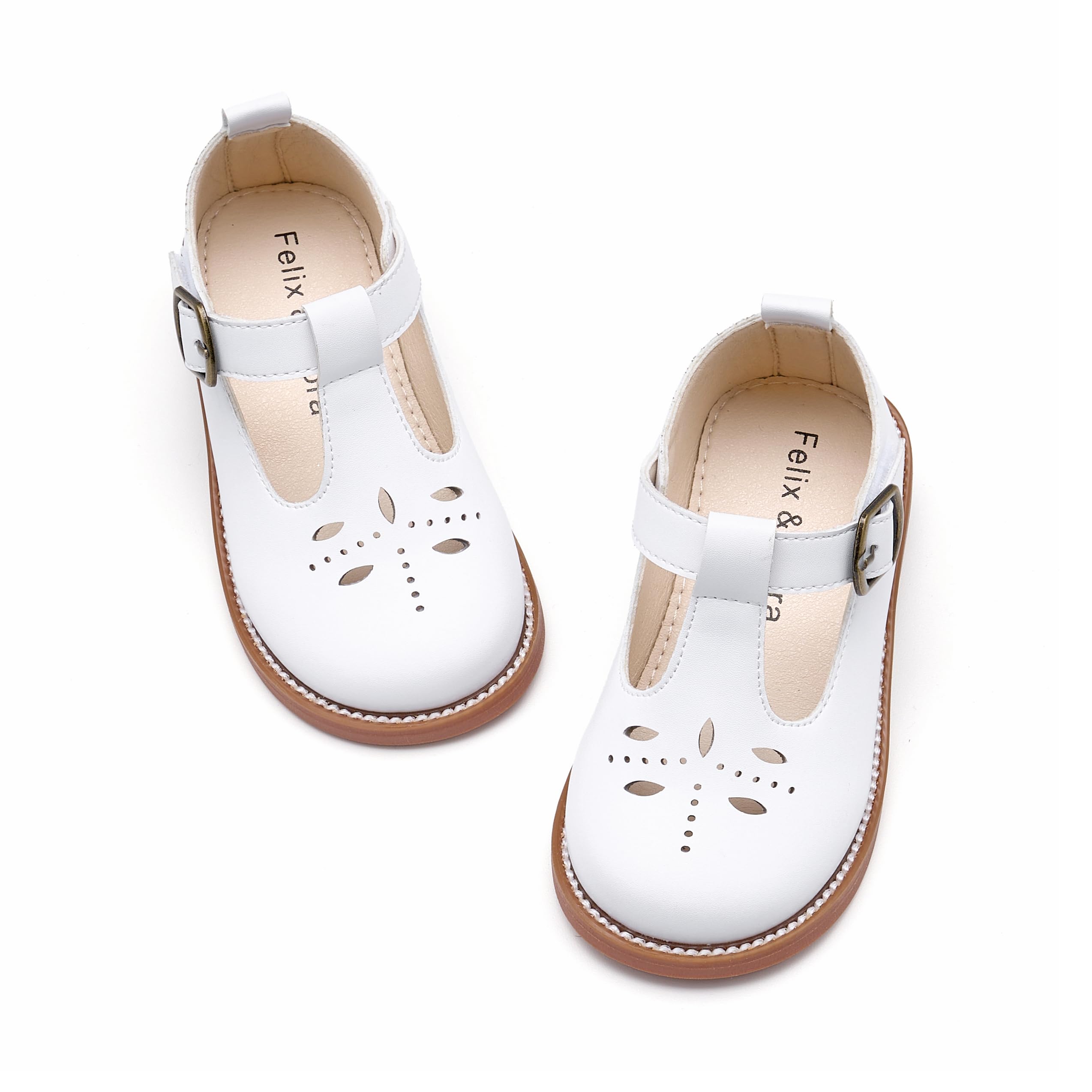 Felix &amp; Flora Toddler Little Girl Mary Jane Dress Shoes - Ballet Flats for Easter Flower Girl Party School Shoes.