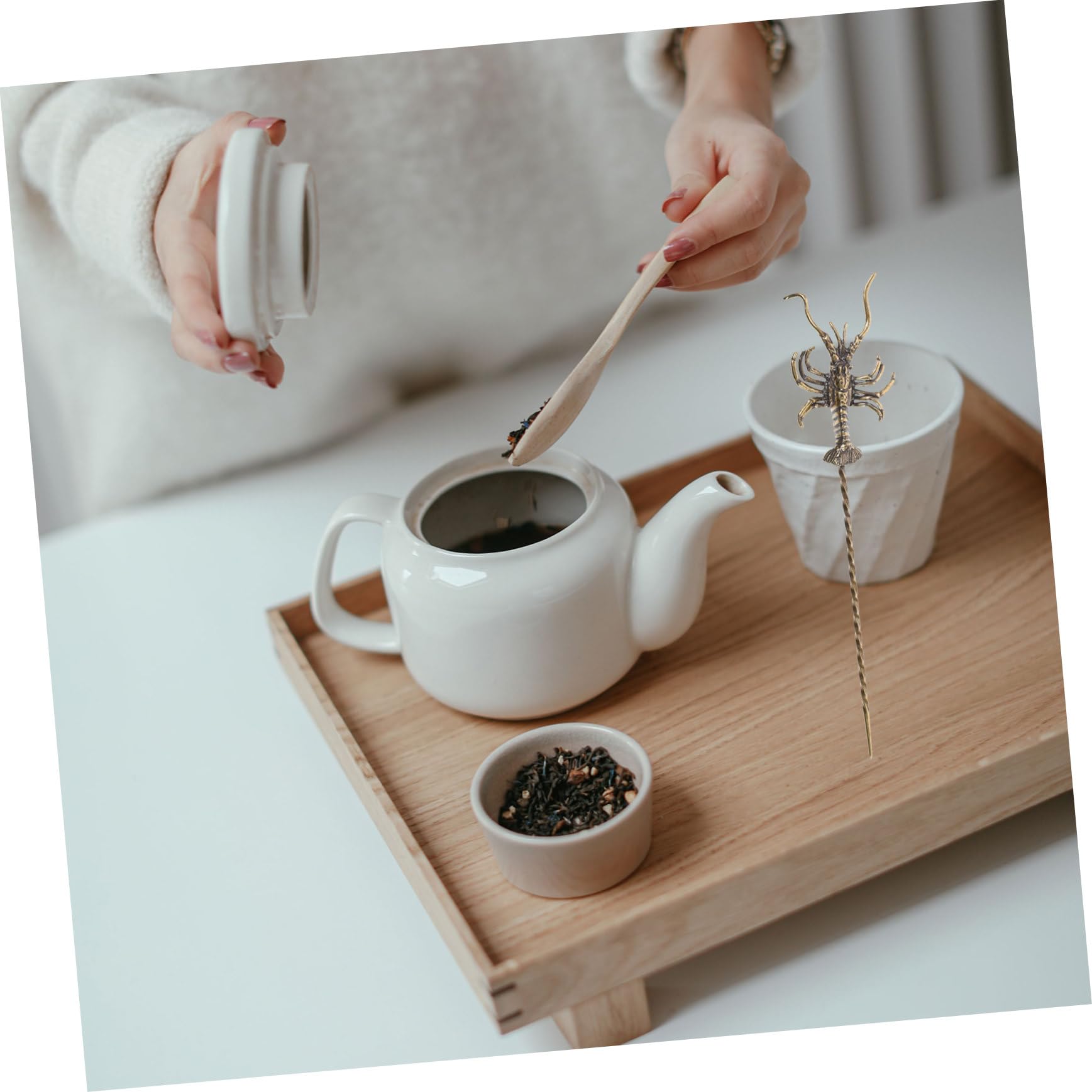 Brass Sea Animal Tea Needle for Teapot Cleaning Tea Ceremony
