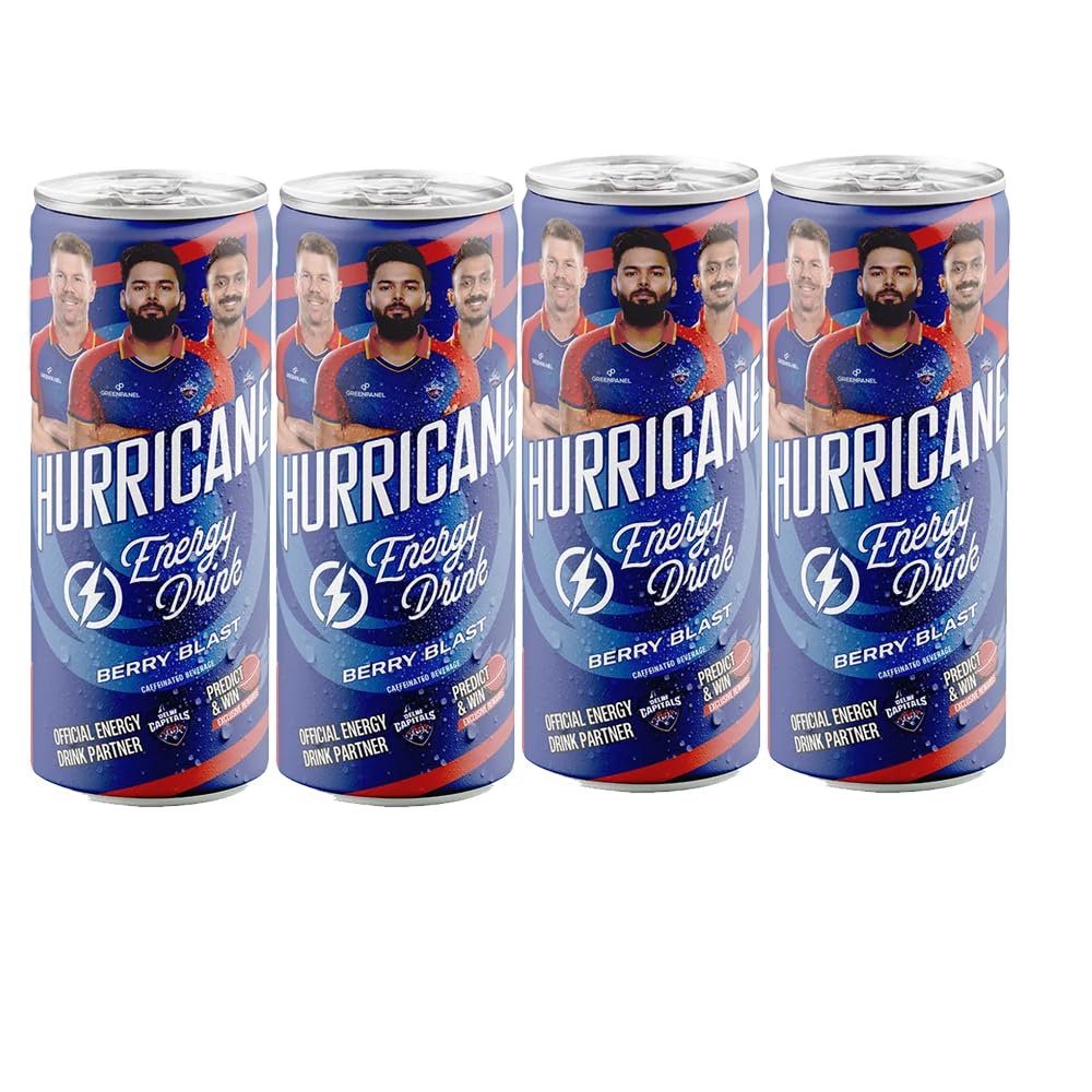 Budweiser Hurricane Energy Drink 250ml Pack Of 4 Cans Blueberry |  Desertcart Seychelles
