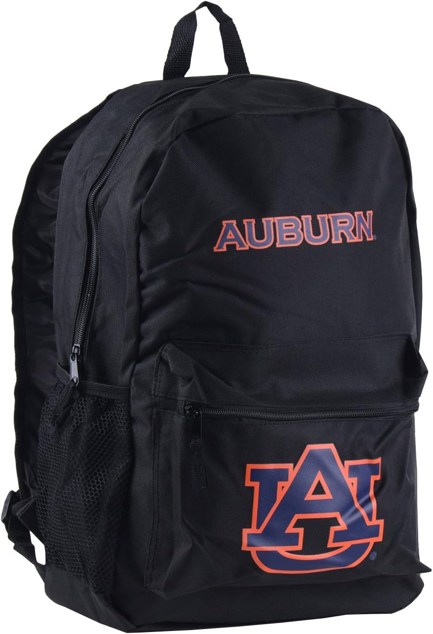 Concept One NCAA Auburn Tigers Sprint Backpack, 18-Inch, Black/Black
