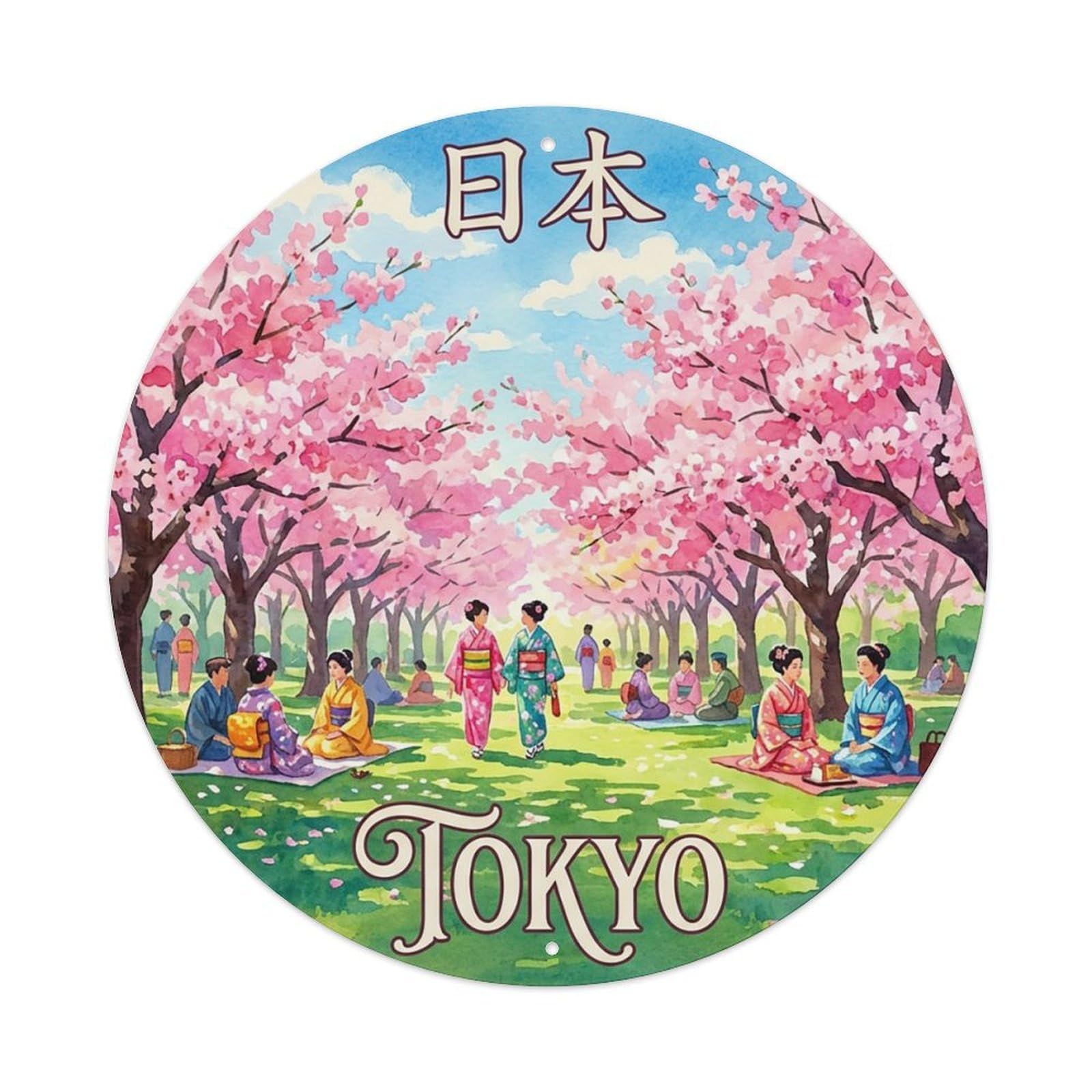 Tokyo Japan Festival Travel Classic Retro Landmark Metal Tin Sign
