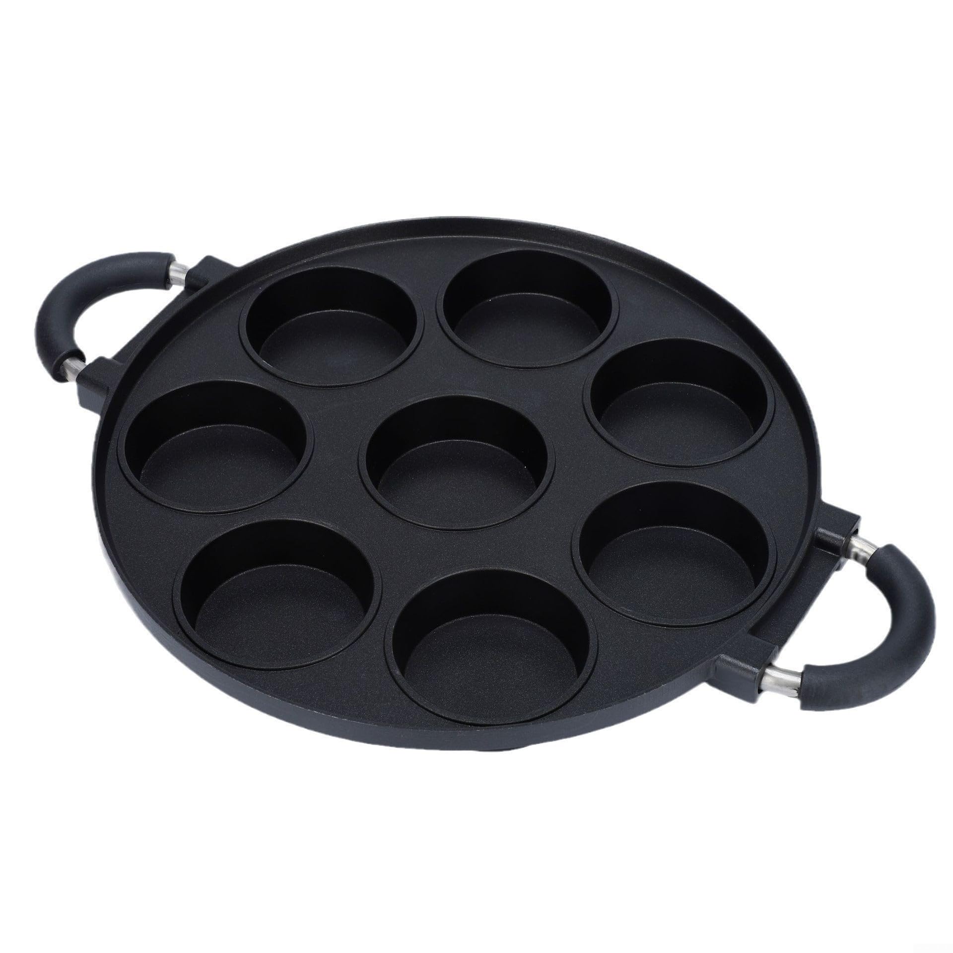 Sartén de aluminio Takoyaki de 19 agujeros antiadherente de gas | Diseño de 19 agujeros, revestimiento físico antiadherente, fácil de limpiar, para cocinas de gas, cocción rápida