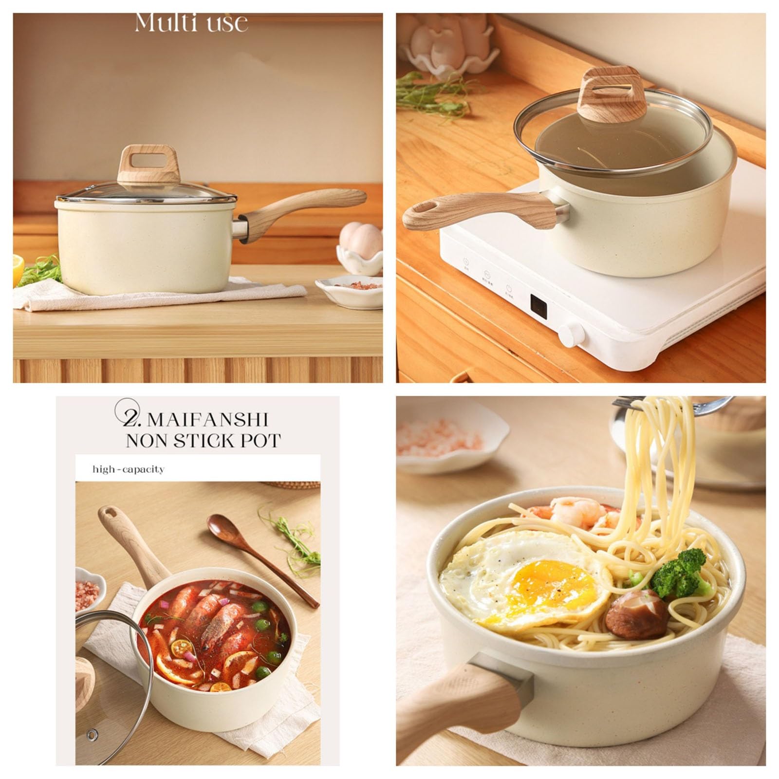 16/18cm Milk Pot with Stainless Steel Steamer Insert