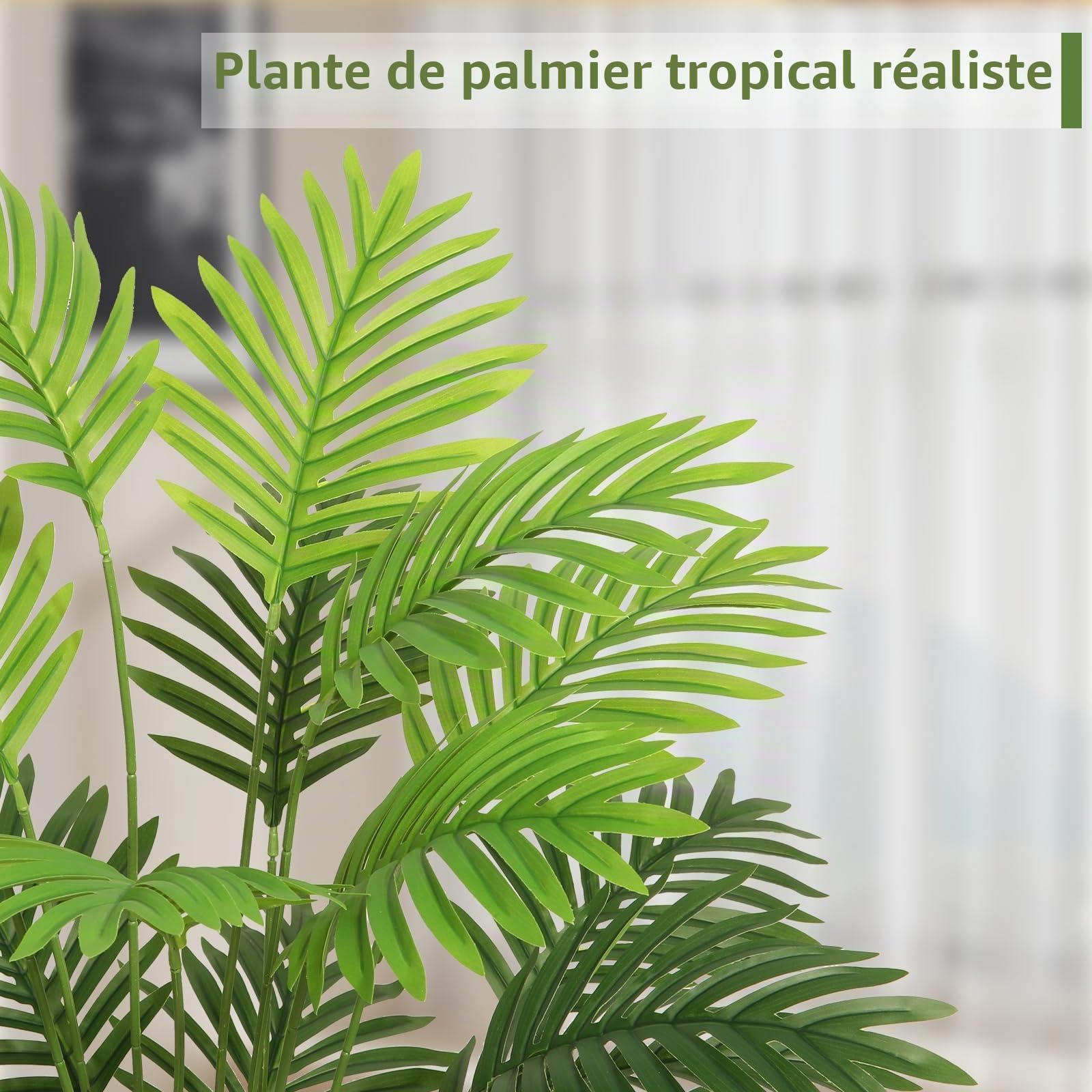 Grand palmier artificiel en pot - 71,1 cm - Pour extérieur, intérieur, maison, jardin, bureau