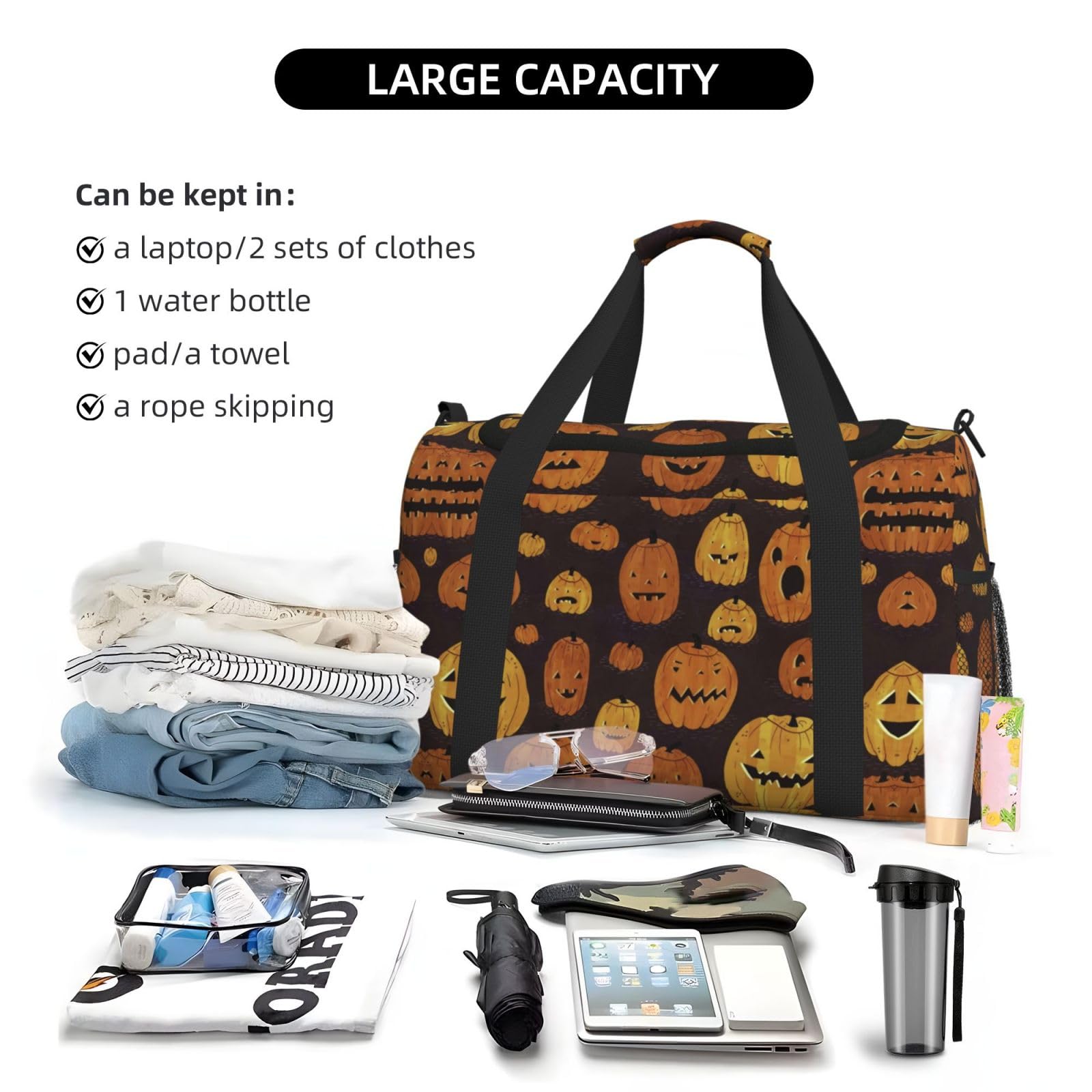 Halloween dynia torba na ramię kobiety mężczyźni podróżna torba crossbody torebka torba na ramię torebki robocze codzienna torba hobo