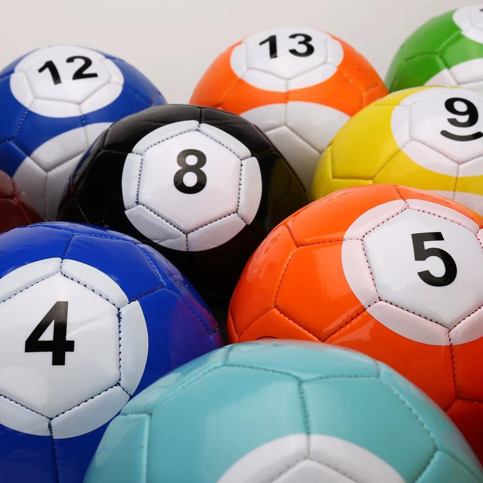 16 Teiliges aufblasbares Billard-Fußball Spiel, Leder Pool-Kick Billard Set, aufblasbare Snookerbälle für Tischspiele, Erwachsenen Sport-Freizeitspiel für Garten/Innenräume & Outdoor