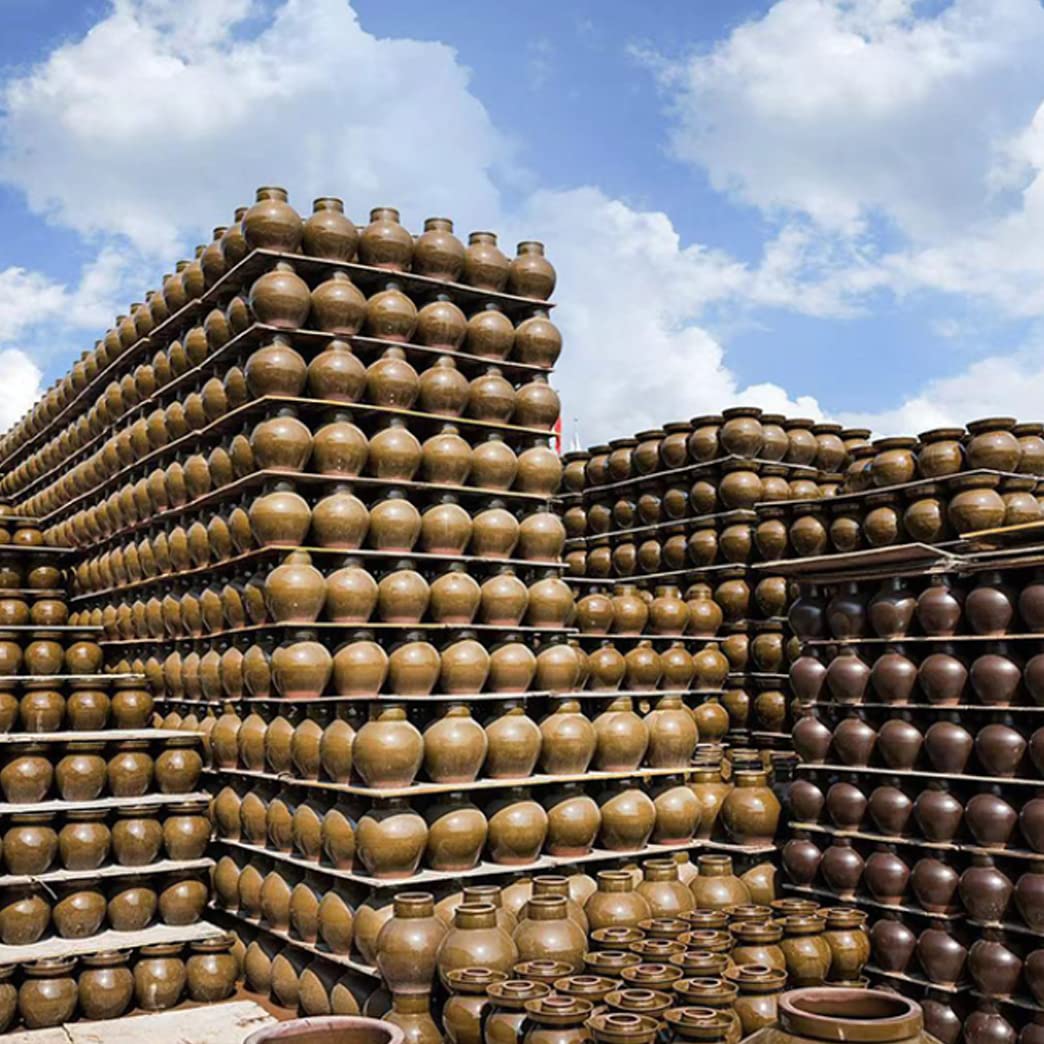 Ceramiczne tradycyjne słoiki fermentacyjne ， Tradycyjny chiński tradycyjny ceramiczny garnek do fermentacji, słoik do kiszenia z pokrywką z uszczelką wodną, ​​duży zagęszczony ceramiczny garnek do kim
