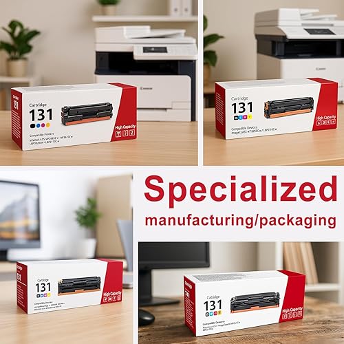 Miniatura 7 de Cartuchos de tóner 131 de alto rendimiento, paquete de 4 unidades (negro, cian, magenta, amarillo) compatible con Vsenk 131BK 131C 131M 131Y para