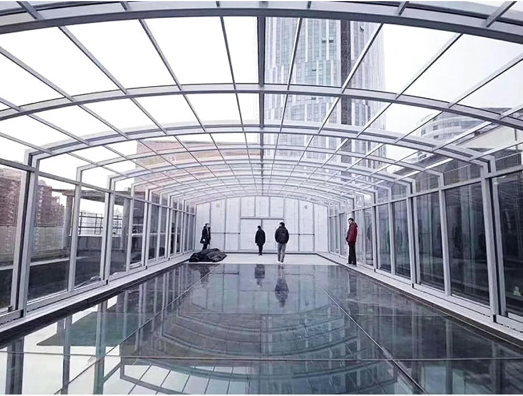 Paneles de resistencia para invernadero, cubierta de techo transparente para pérgola, cubierta de techo de plástico acrílico para protección a prueba de lluvia, cubierta de jardín al aire libre (1 mm