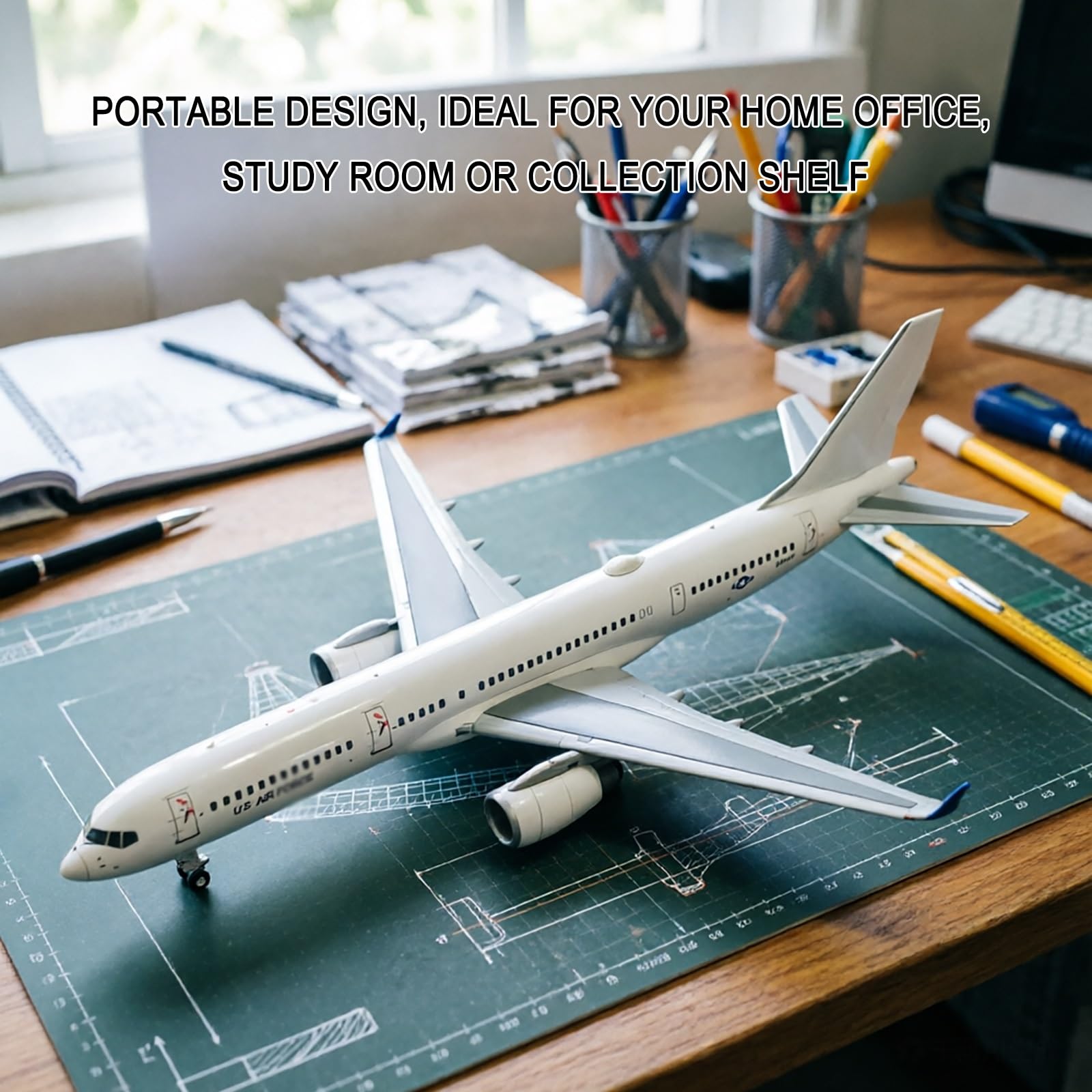 Modello aereo militare C-32B in scala 1:400 99-6143 Replica con display lega pressofusa, regalo collezione for appassionati aviazione, perfetto l'home office studio soggiorno, l'arredamento