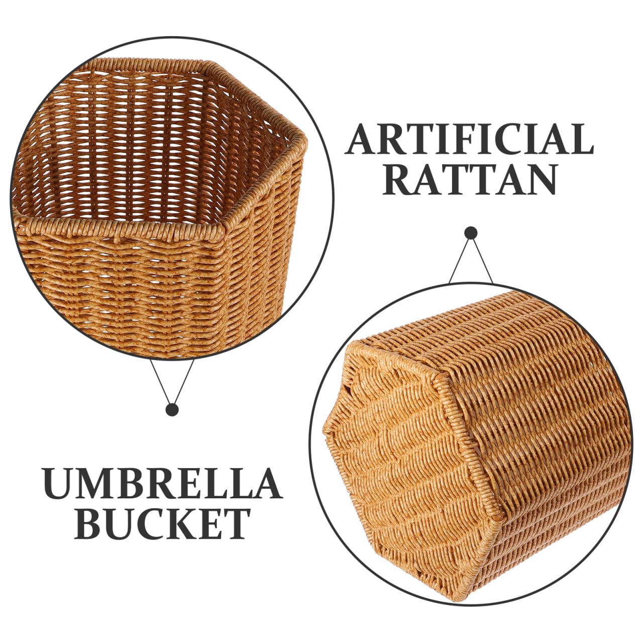 Umbrella Shaped Free-Standing Wicker Brolly - View #5