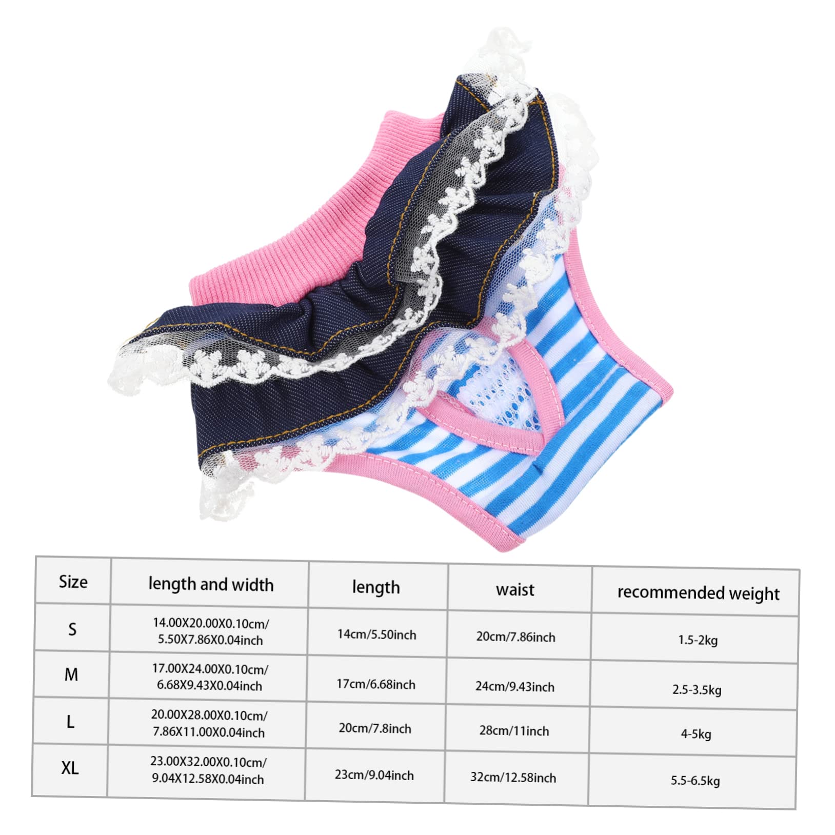 HANABASS Puppy Sanitary Pantie Pet Underwear Comfortable Dog Diapers for Female Dogs Heat Super Absorbent and Breathable for Puppies and Incontinence