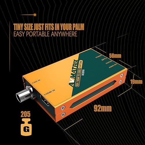 Miniatura 2 de Avmatrix SDIHDMI a USB3.0 Tarjeta de captura externa de video para transmisión sin comprimir (YUY2) 1080P60 Play and Pluy con OBS Twitch YouTube