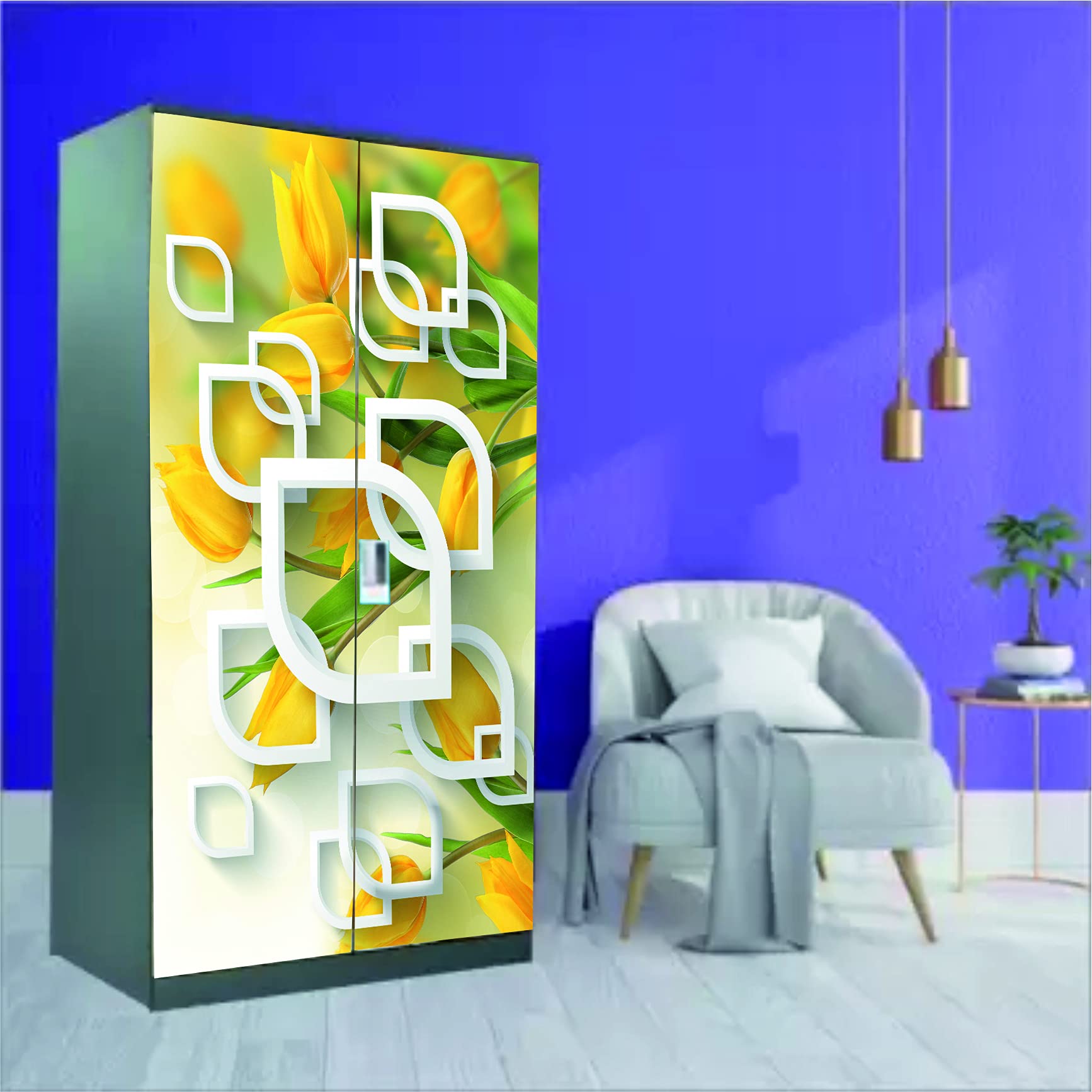 Decor Production Self Adhesive Wallpaper Wall Sticker for Almirah/Wardrobe(Design no. almirah-wallpaper-pt16-2) (B09D3C71XW) Amazon Price History, Amazon Price Tracker