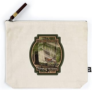 California Redwoods, Avenue of The Giants, Deer and Fawns, Contour (100% Cotton Canvas Travel Accessory Go Bag)