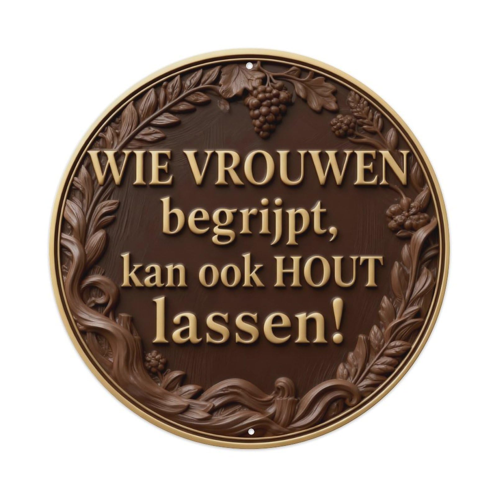 Zlatcbu Women's Vintage Dutch Understand Humor Metal Tin Sign Retro Wall Art Poster, Decor For Home Living Room Bar Cafe Garage, 8X8 Inch