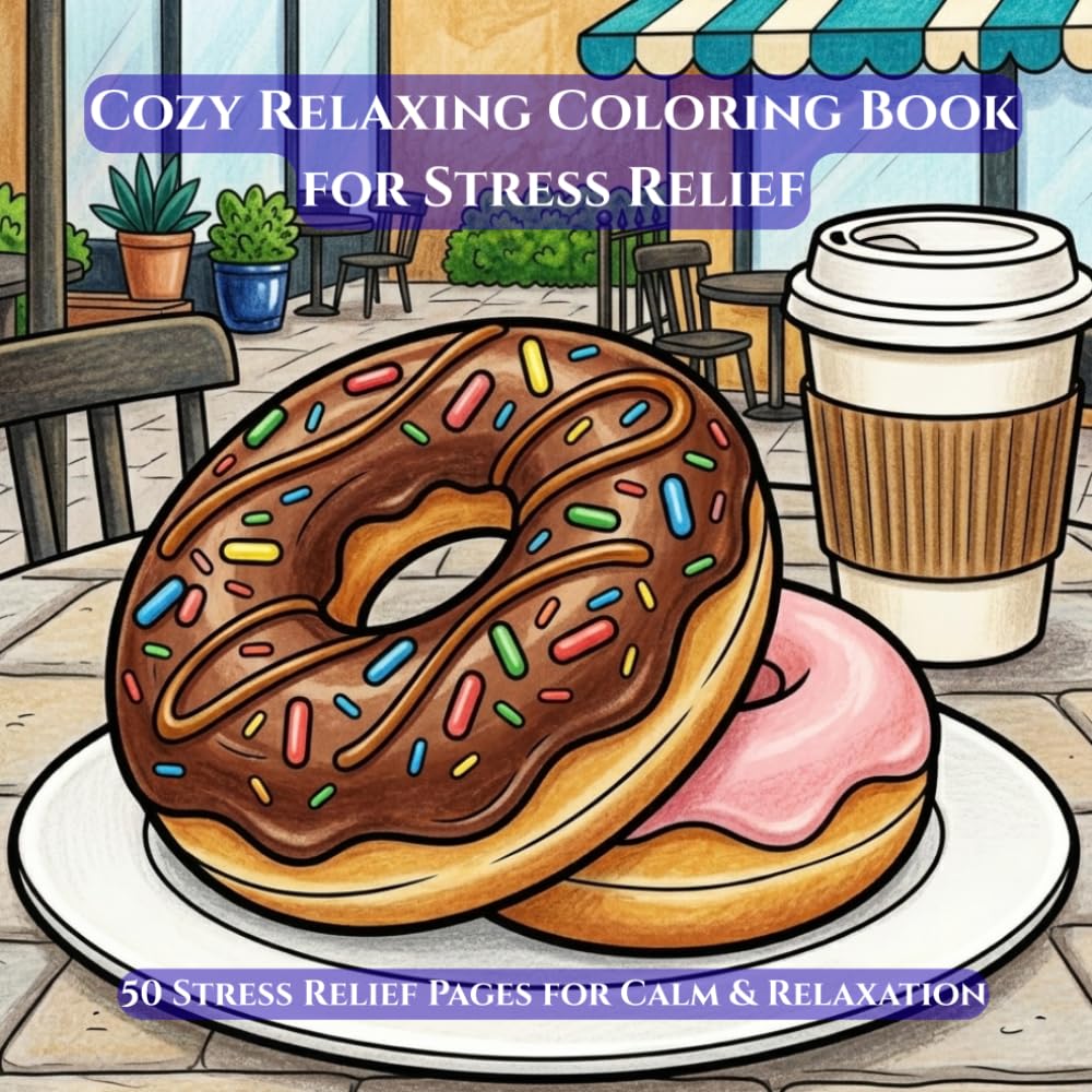 Cozy Foods and Desserts Coloring Book: A Bold and Easy Food Coloring Book of Delicious Snacks, Comfort Foods, and Sweet Treats for Adults, Kids, and Beginners