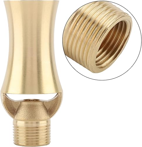Miniatura 8 de GLOGLOW Boquilla de fuente, cabezal de rociador de estanque de latón, boquilla de fuente de agua en forma de cedro, cabezal de rociador para brindar