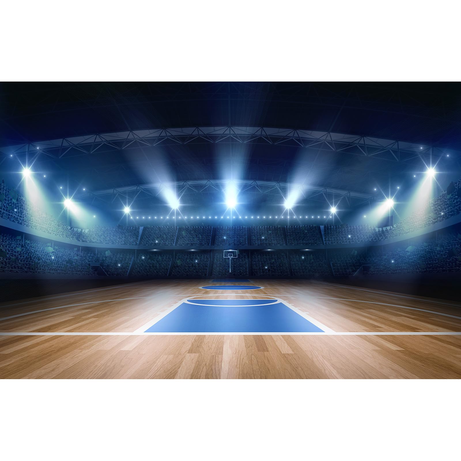 Basketball Stadium Theme Backdrop Basketball Arena Court Shining Stadium Photography Background Sports Club Sports Theme Basketball Match Decorations