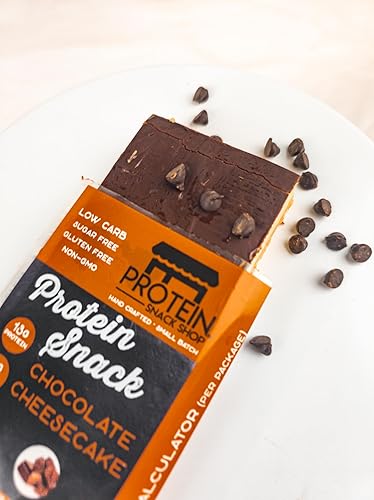 Miniatura 21 de Protein Snack Shop Barras de postre gourmet Keto Cheesecake, 0.23 onzas de carbohidratos netos, queso crema real, sin gluten, aptas para diabéticos