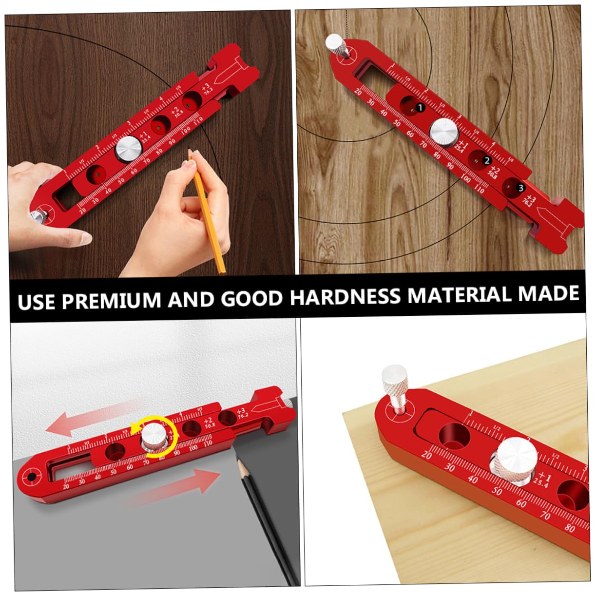 BESTonZON Compás De Dibujo De Carpintería De Herramienta Práctica Para Calibrar y Dibujar Círculos Proyectos De Carpintería Para Diseño y Construcción