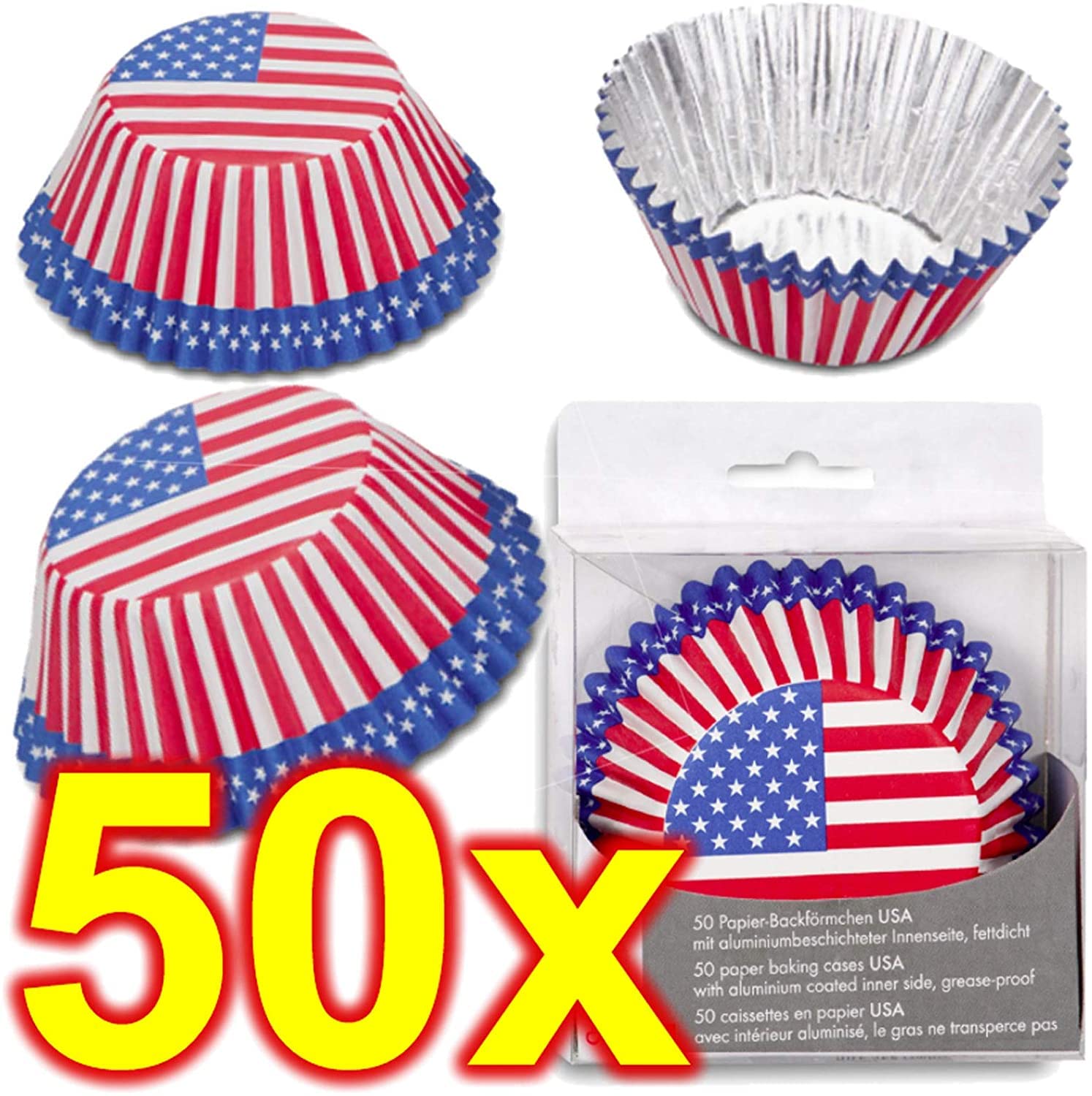 Städter 50 pirottini per Muffin * Ancore e Cuore * per Feste
