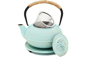 Juvale Cast Iron Teapot for Healthier Loose Leaf Tea Drinking