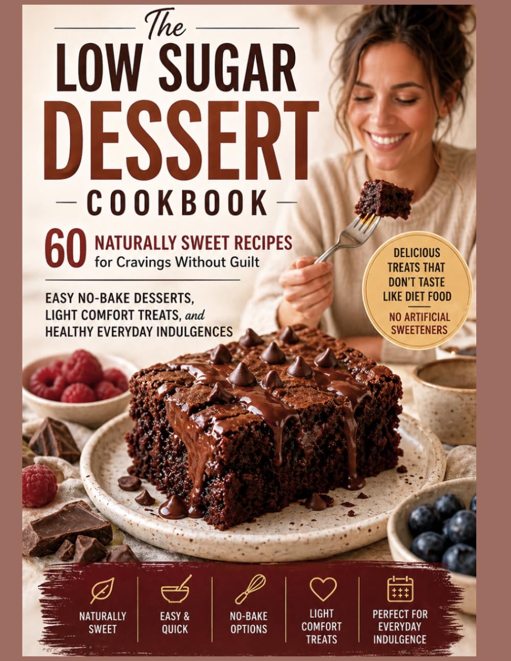 The Low Sugar Dessert Cookbook: 60 Naturally Sweet Recipes for Cravings Without Guilt | Easy No-Bake Desserts, Light Comfort Treats, and Healthy Everyday Indulgences