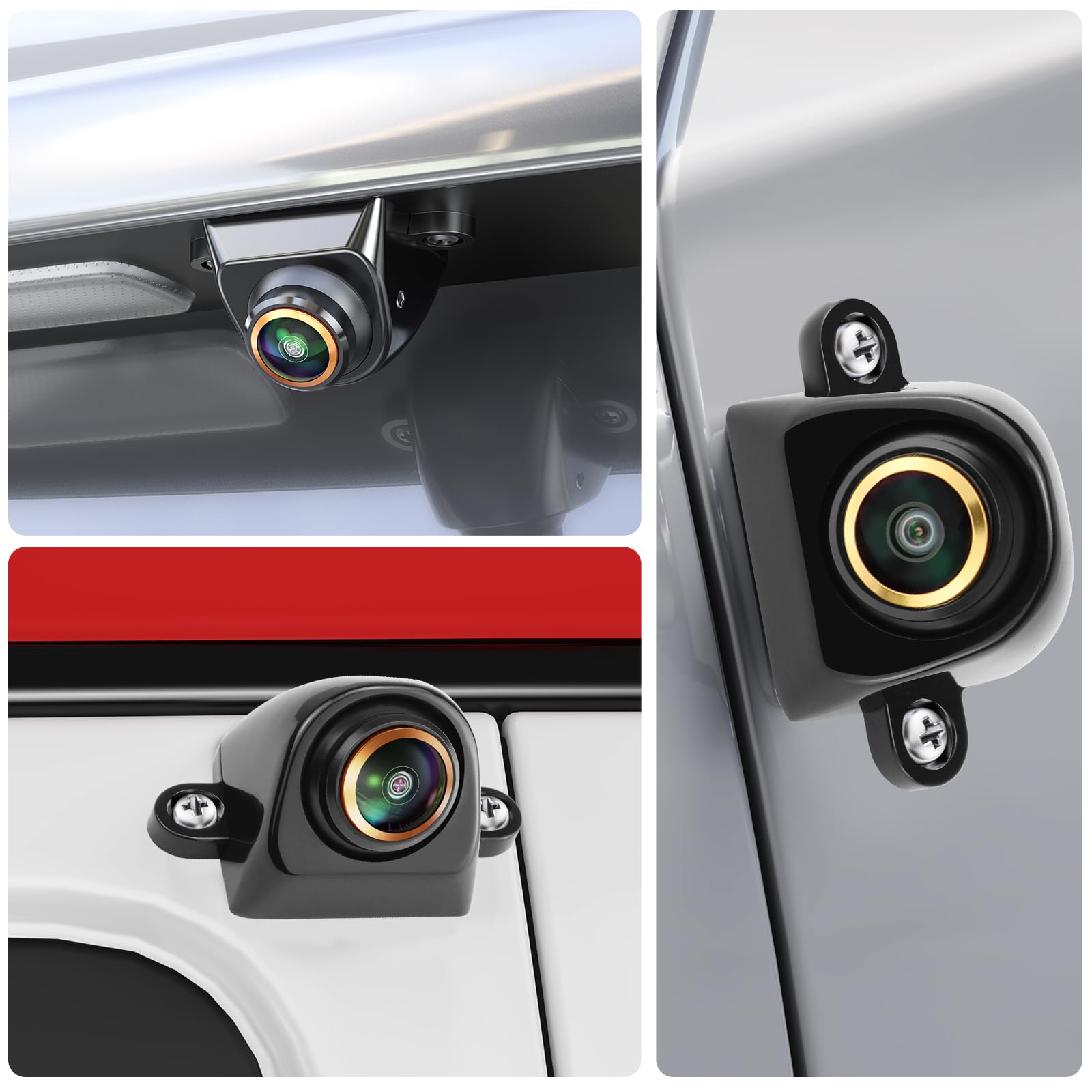 GreenYi AHD 1080P Rückfahrkamera Funktioniert nur mit Monitoren und Radio, die das AHD 1080P Videosignal Unterstützen, 170 Grad Betrachtungswinkel Rückfahr-/Front-/Seitenansichtskamera
