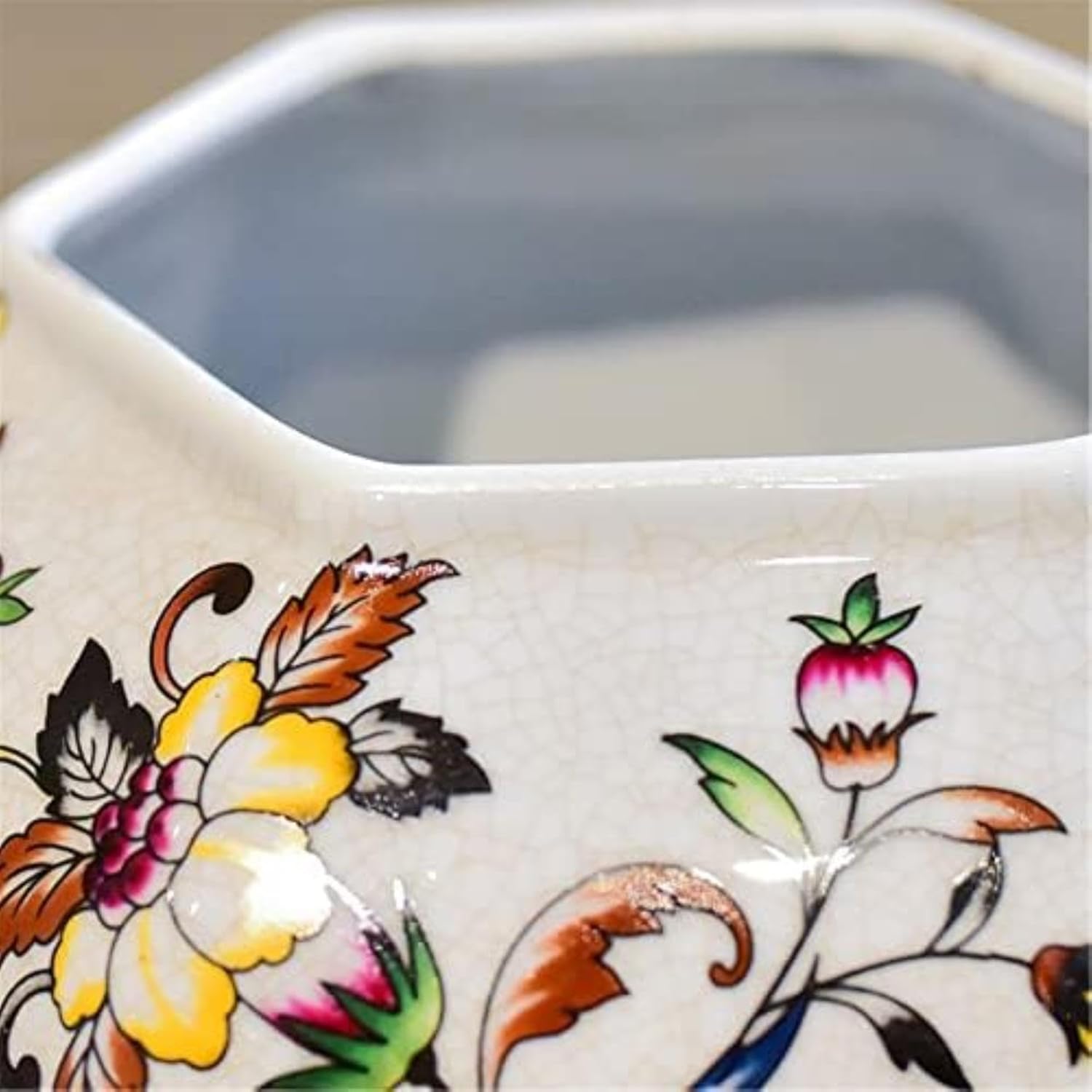 XENITE Ceramic Jars,Tea Jar,Chinese Style Storage Jars,Ginger Jar Ginger Jars Decorative Jar Temple Jar Oriental Decorations for Home Oriental Vases Porcelain Jar