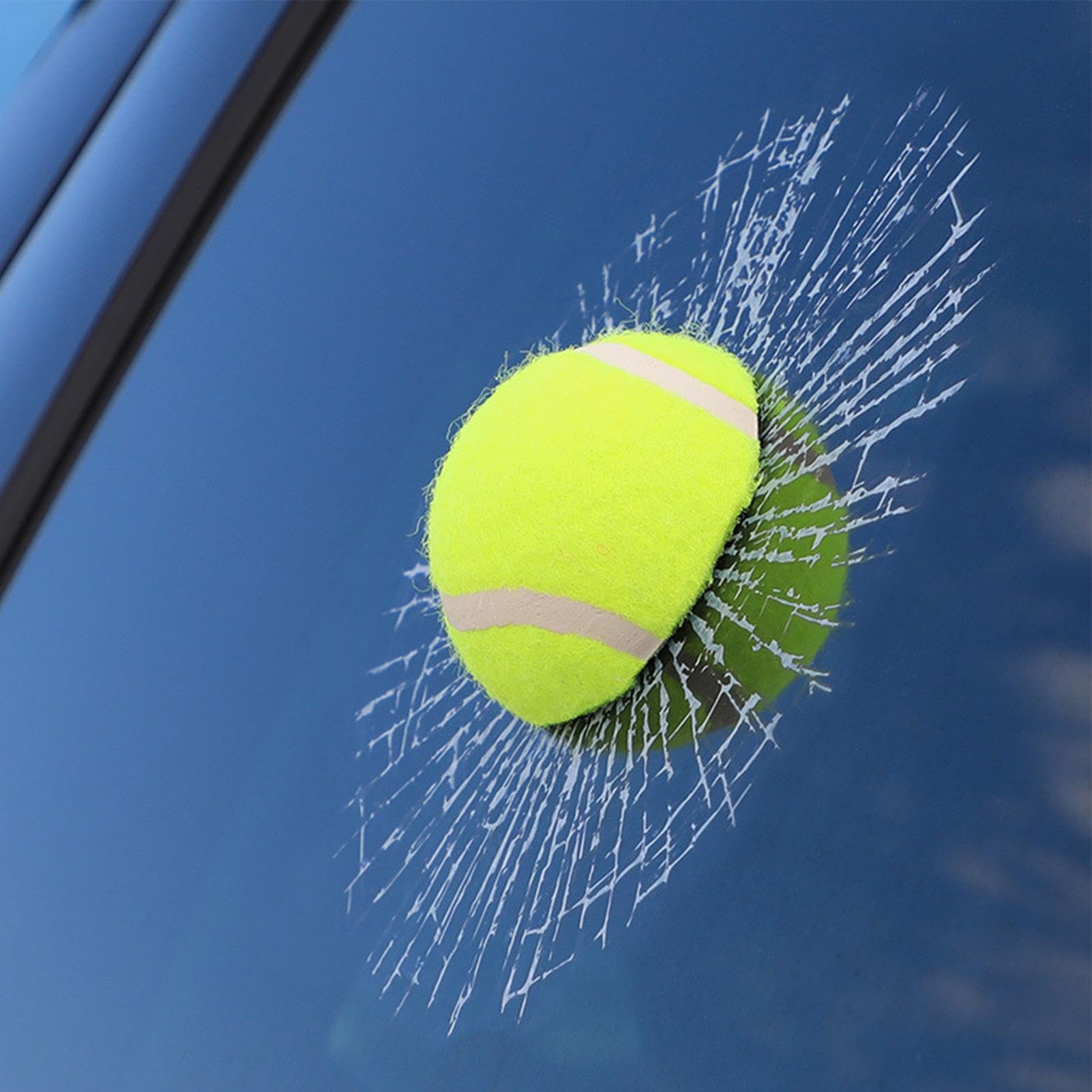Autocollants 3D pour vitre de fenêtre, balle de tennis, autocollant pour pare- arrière de voiture, balle cassée, décalcomanie, décoration pour la maison