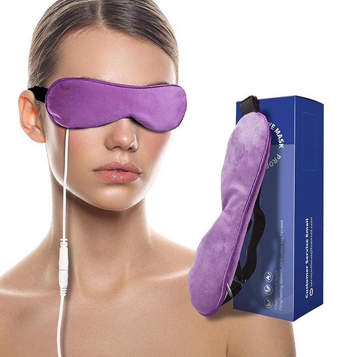 Buy Heated Eye Mask with Detachable Flaxseed fillings, Lavender Scented