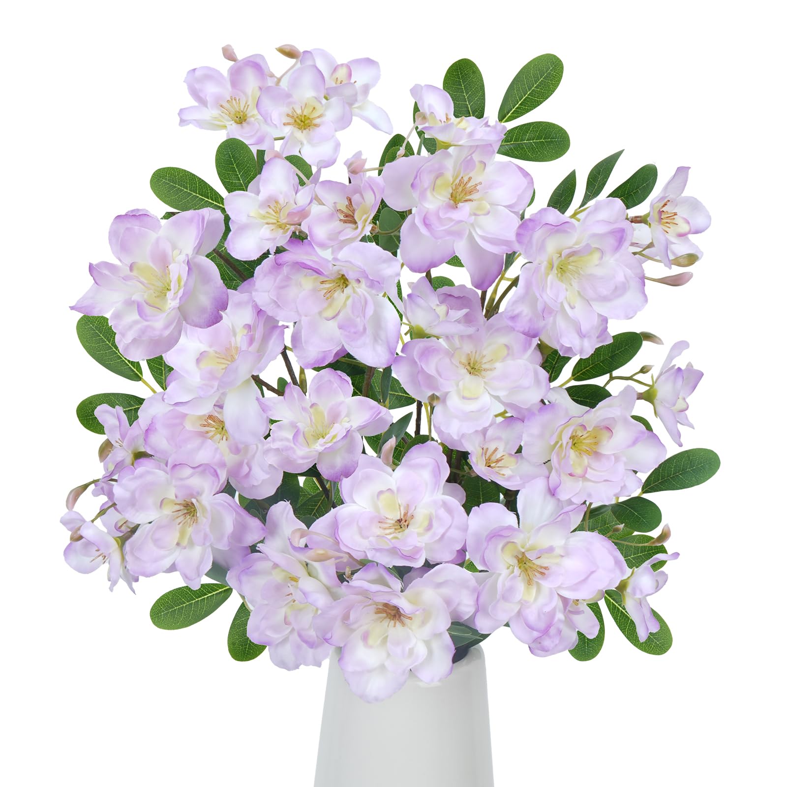 3PCS Gladiolus Artificial Flower Long Stem Lilac Faux Floral Stems Faux Flower Arrangements 31.5’’ Fake Dogwood Realistic Purple Flowers for Home Vase Table Centerpieces Wedding Decor