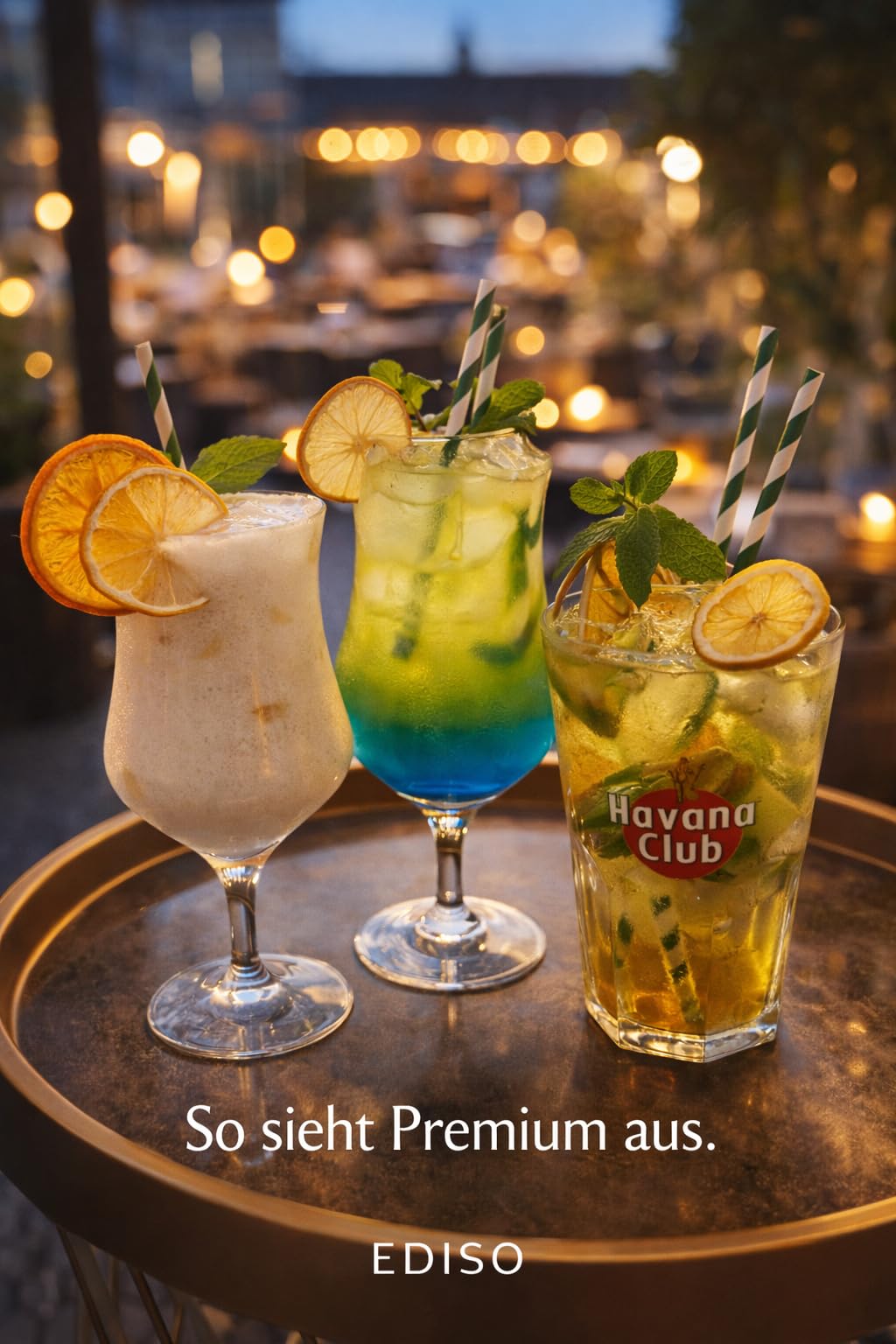 EDISO Cocktail Garnish Box 4x100g – Getrocknete Zitrusfrüchte mit Orange, Blutorange, Zitrone & Limette – Premium Cocktail Deko für Gin Tonic, Spritz, Cocktails & Bar Zubehör – 400g