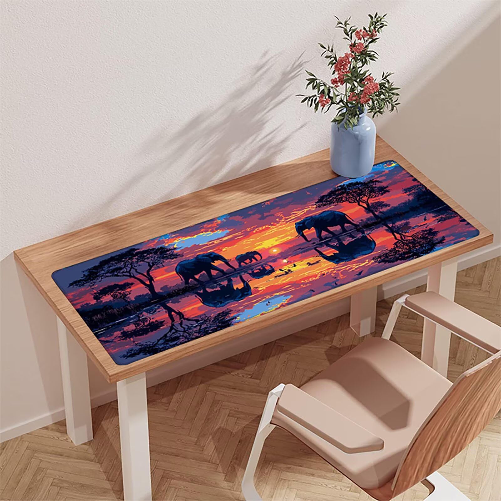 Color Naranja Alfombrilla Ratón XXL 1600x800x3mm, Atardecer Mousepad A-9325 | Alfombrilla Ratón Gaming Mejora la Precisión y la Velocidad, Alfombrilla Escritorio para Jugadores de PC, Oficina