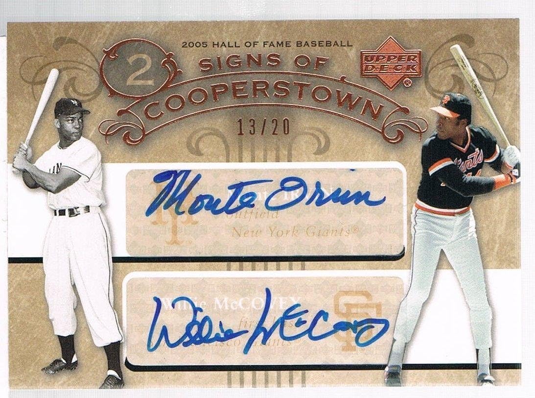2005 Upper Deck WILLIE McCOVEY/MONTE IRVIN Signs of Cooperstown
