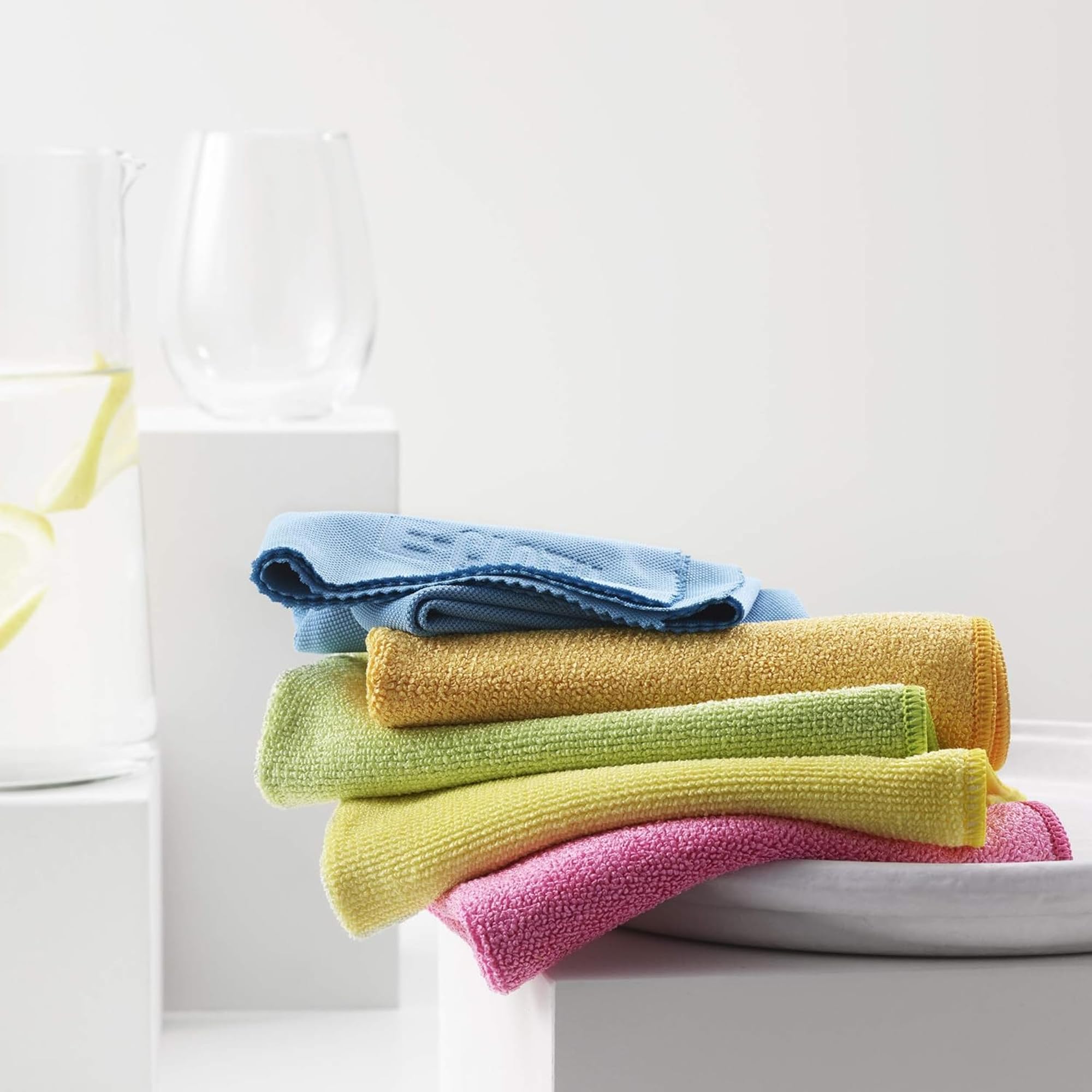 E-Cloth Mikrofasertuch, weltweit führendes Premium-Mikrofaser-Reinigungstuch, doppelt so langlebig wie die Konkurrenz, ideal für Küche, Arbeitsflächen, Spülen und Badezimmer, gemischt, 4er-Pack