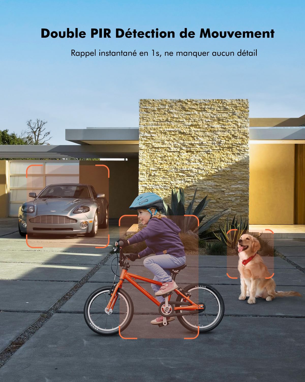 YESKANO 6MP Camera Surveillance WiFi Exterieure sans Fil Batterie | Panneau Solaire, 360° PTZ Camera Solaire Exterieur, 2.4GHz Double Objectif, Vision Nocturne Couleur, Audio Bidirectionnel
